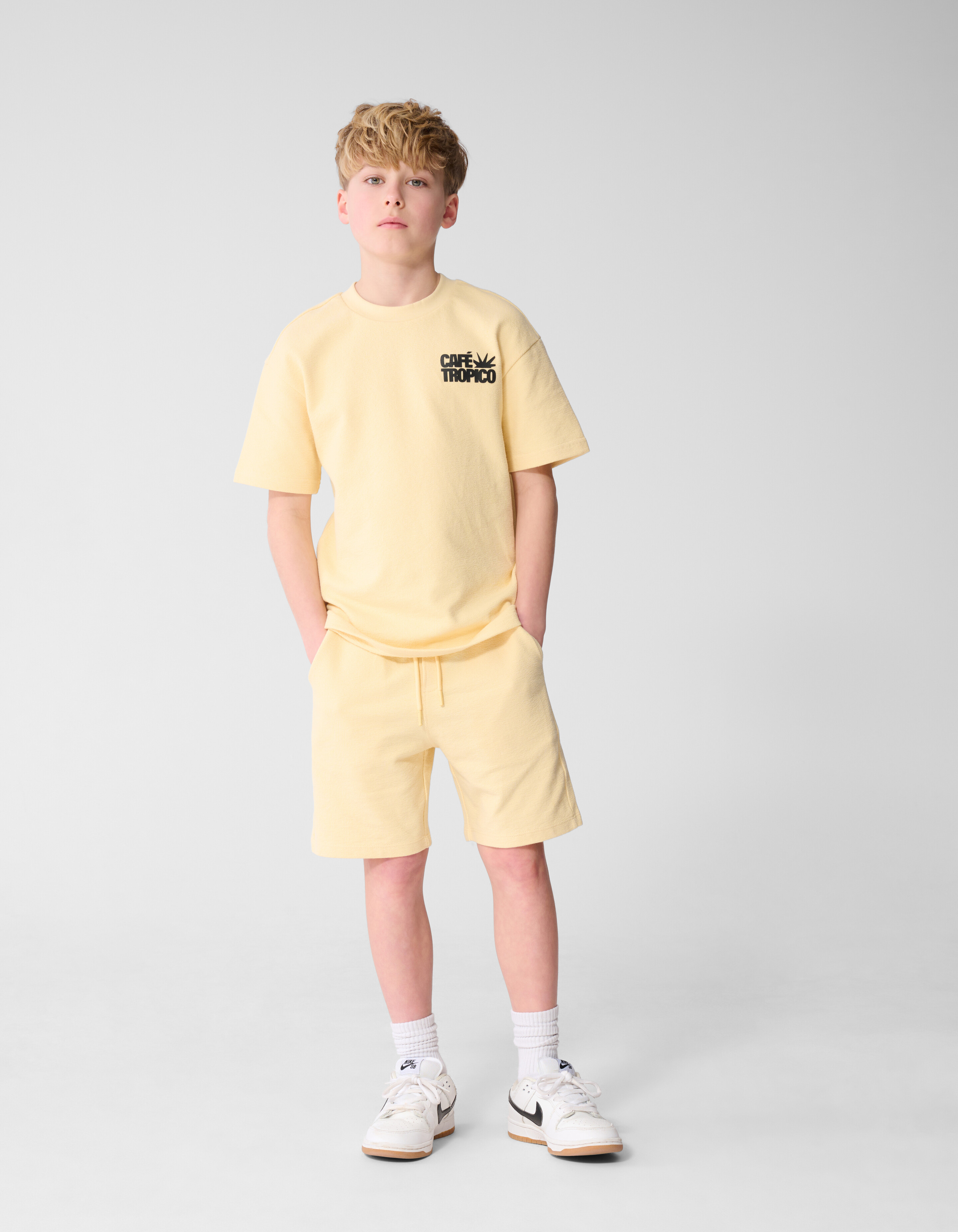 Cafe Tropico Towelling Short Geel SHOEBY BOYS
