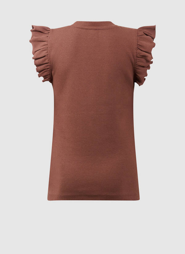 Matcha Ruffle Rib Top Bruin SHOEBY GIRLS