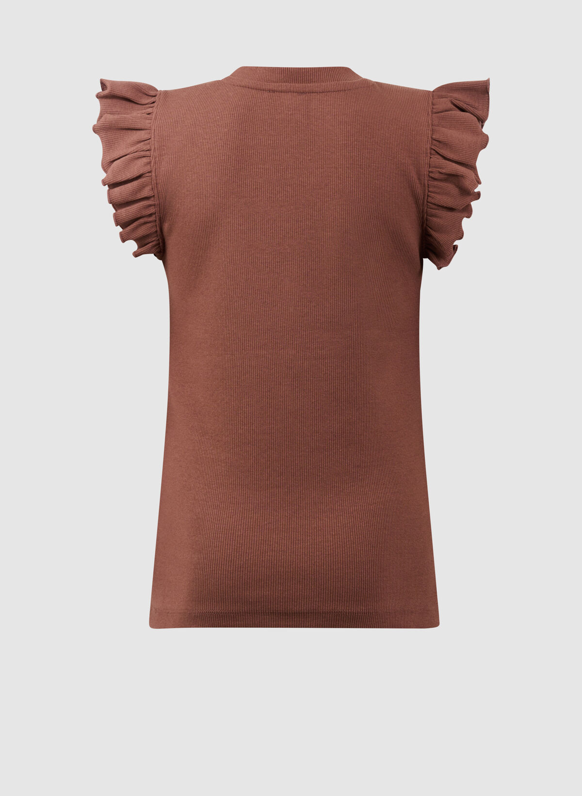 Matcha Ruffle Rib Top Bruin SHOEBY GIRLS