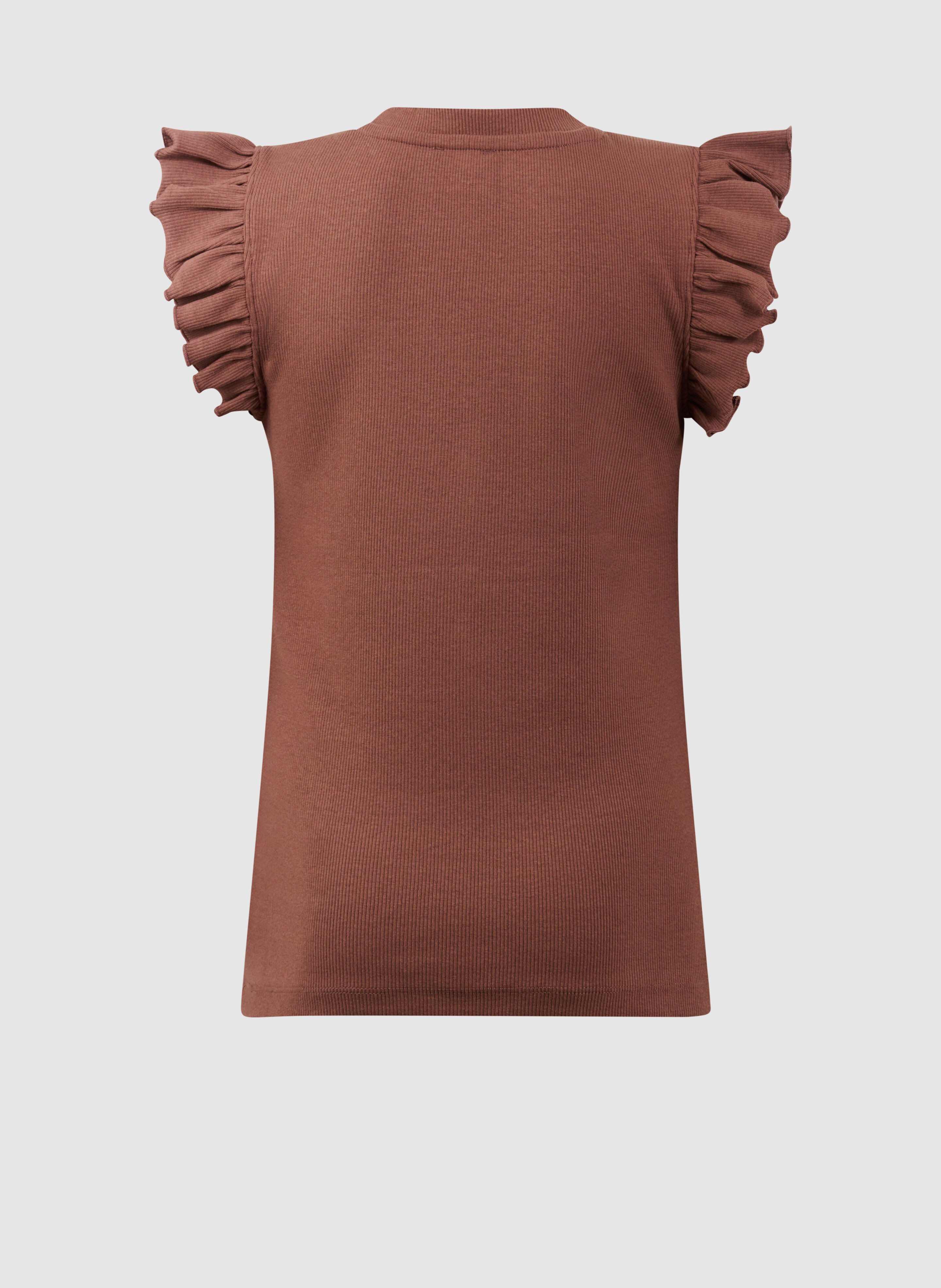 Matcha Ruffle Rib Top Bruin SHOEBY GIRLS