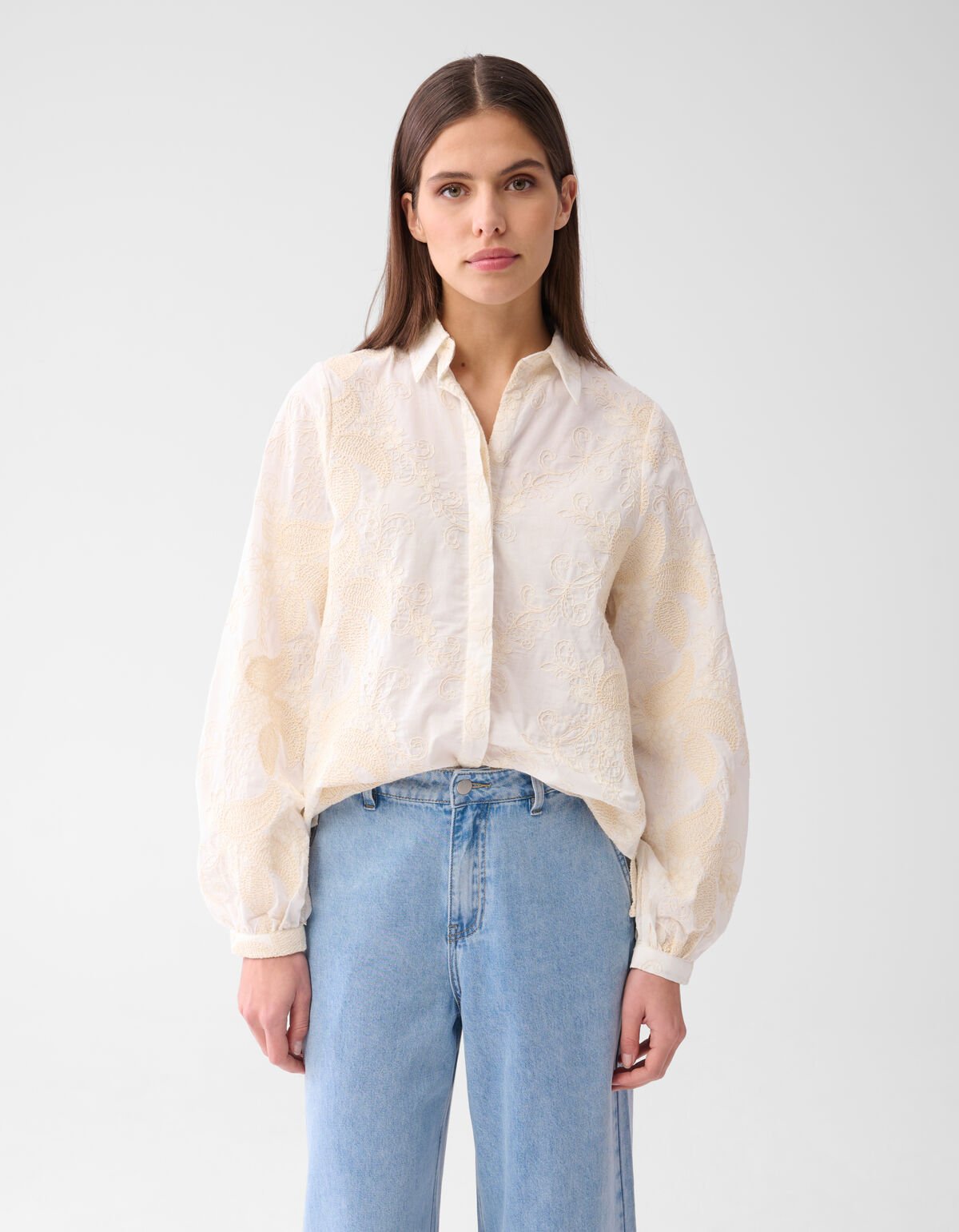Embroidery Blouse Gebroken Wit SHOEBY WOMEN