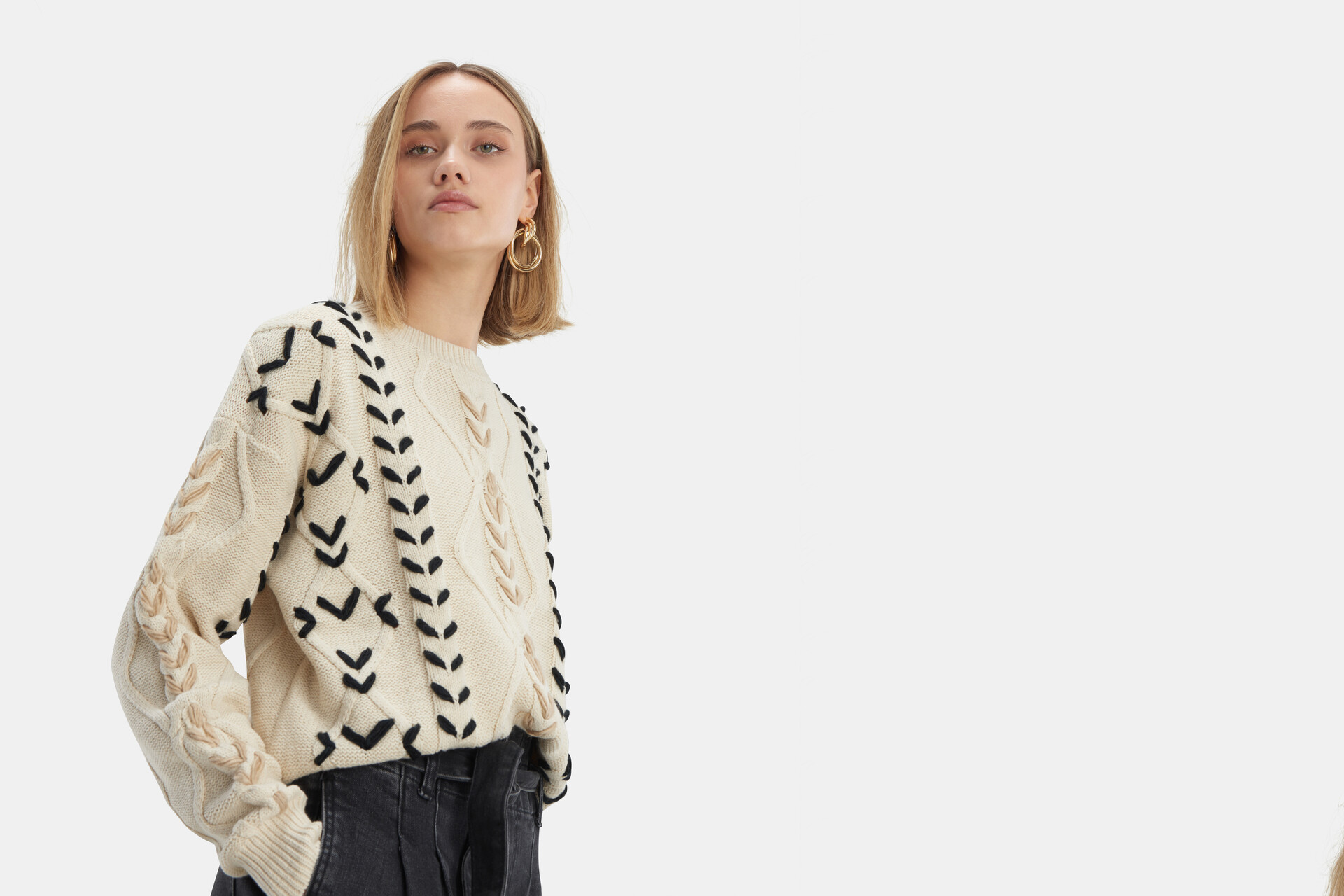 Cable string pullover EKSEPT