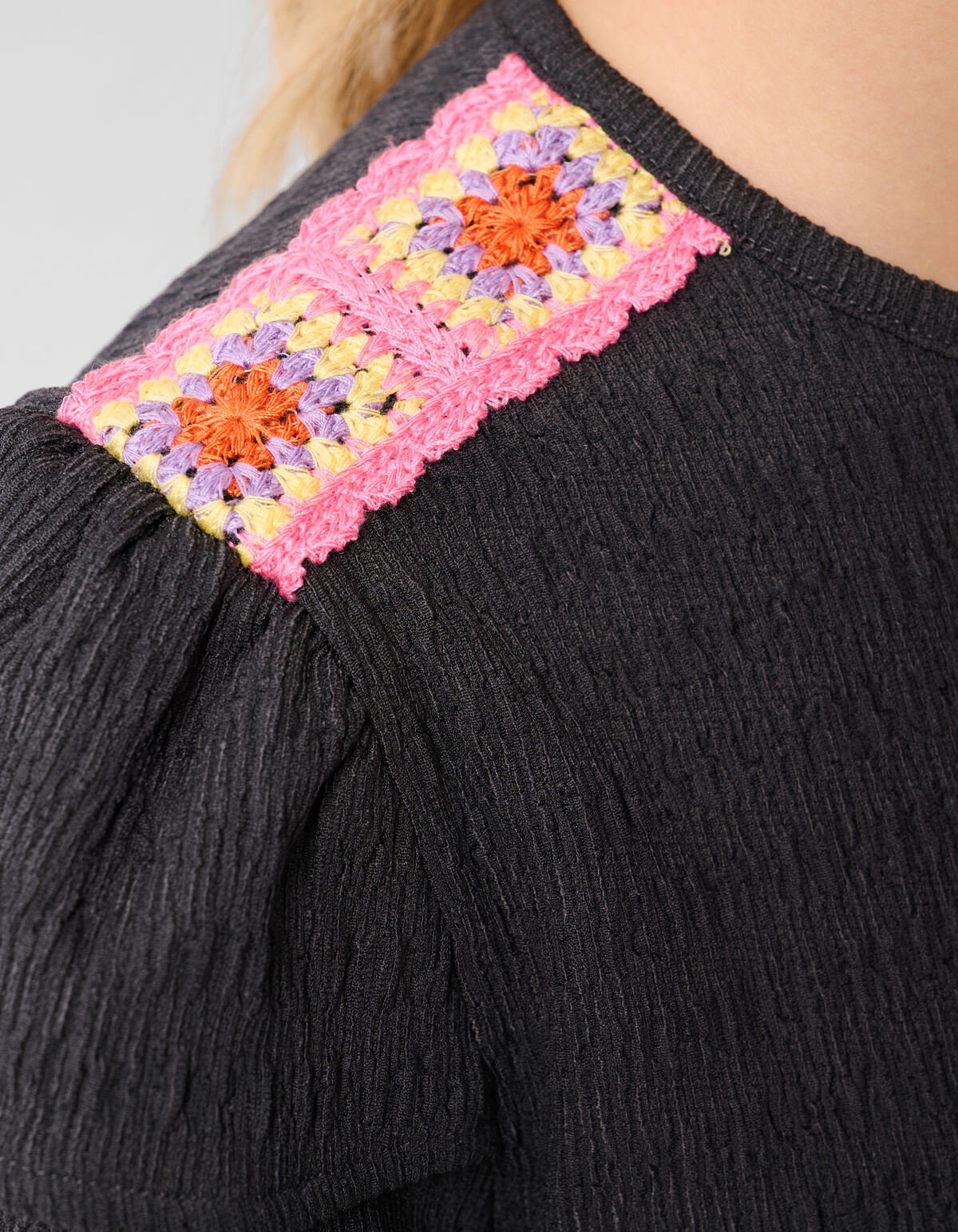 Crinkle Top Donkergrijs SHOEBY GIRLS