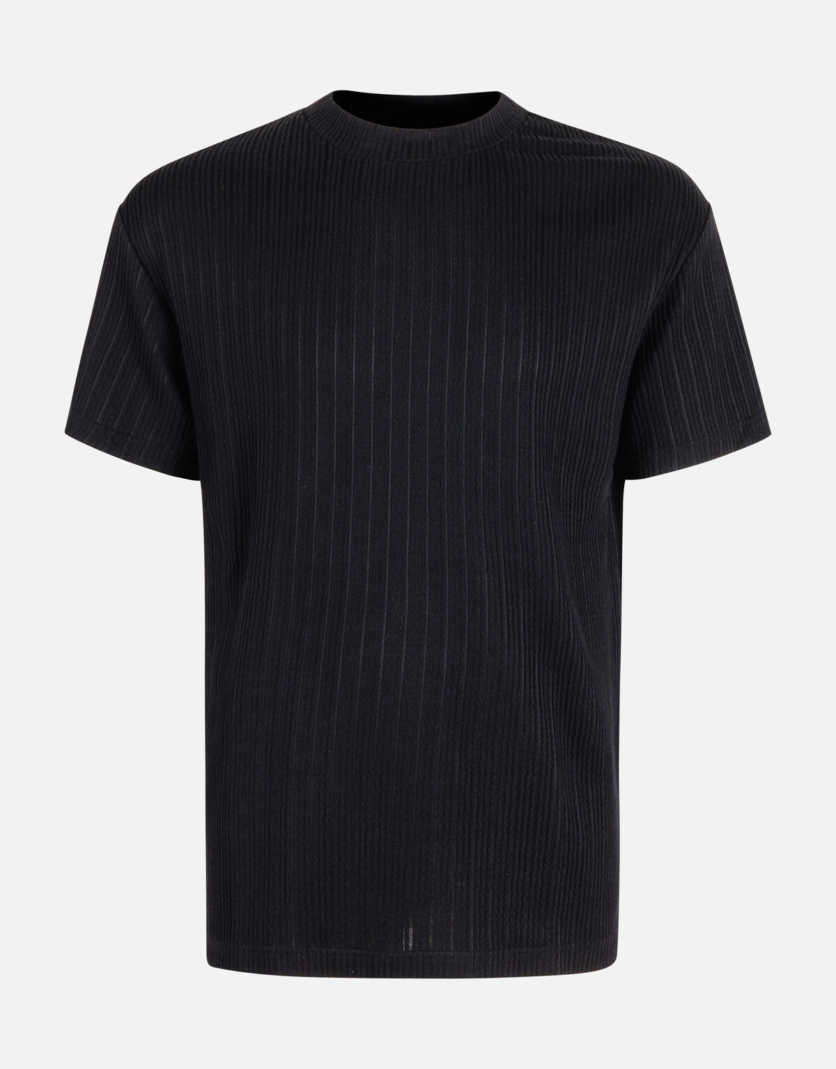 Seersucker T-shirt Zwart SHOEBY MEN