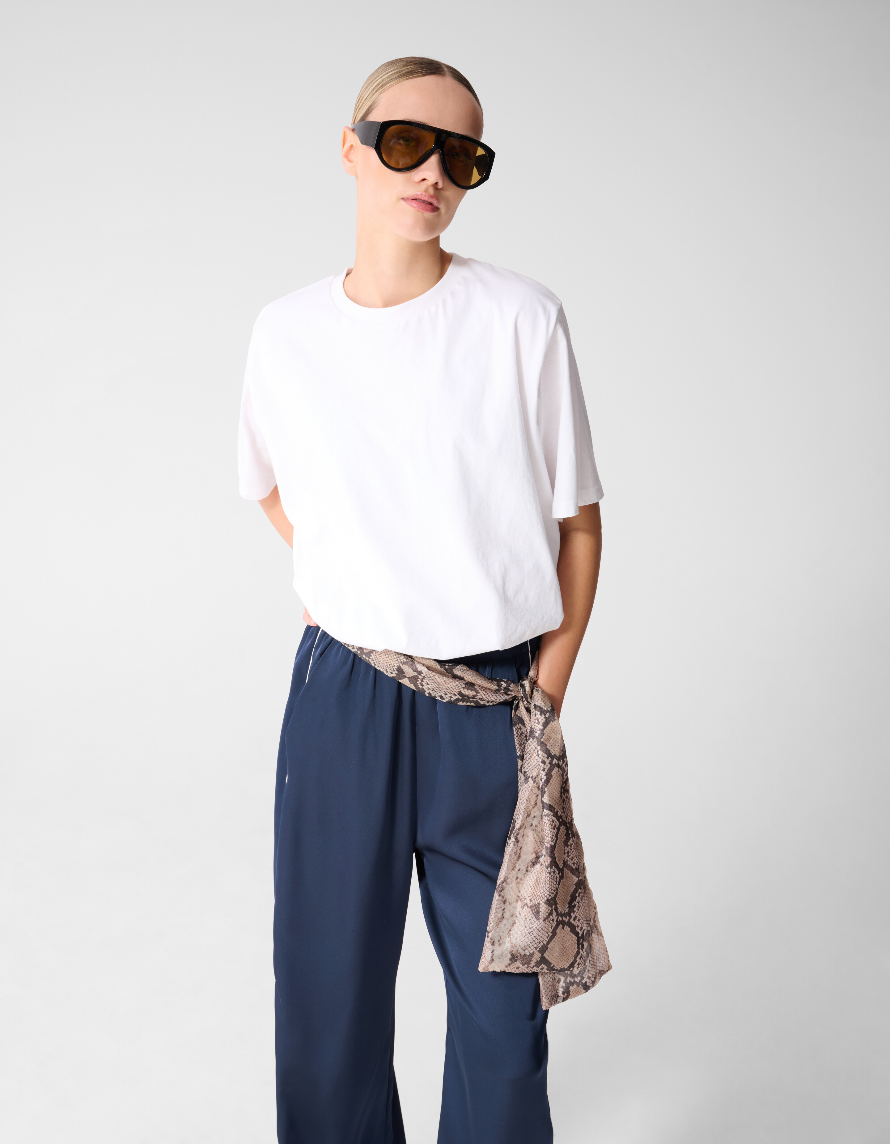 Oversized Balloon T-shirt Wit SHOEBY WOMEN