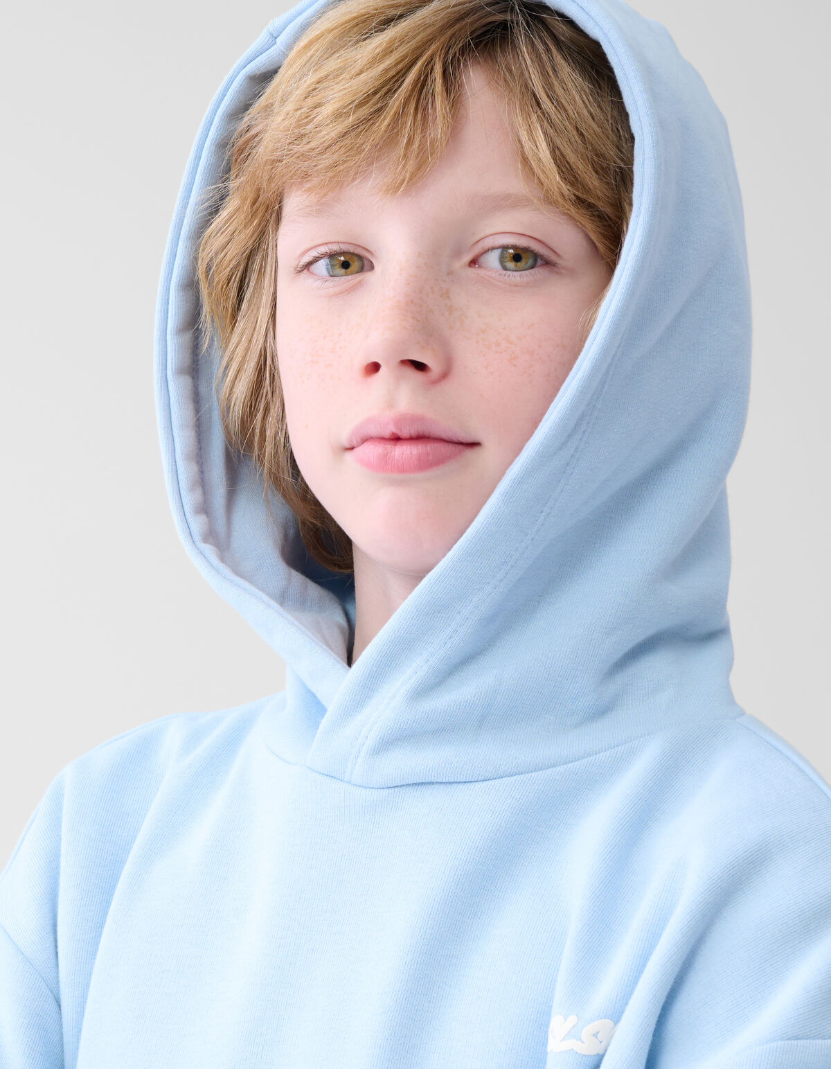 Basis Tekst Hoodie Lichtblauw SHOEBY BOYS