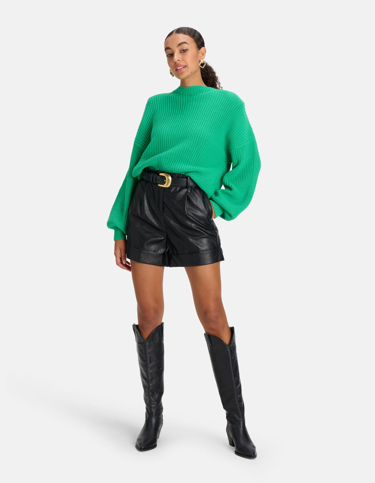 Gebreide Trui Groen SHOEBY WOMEN