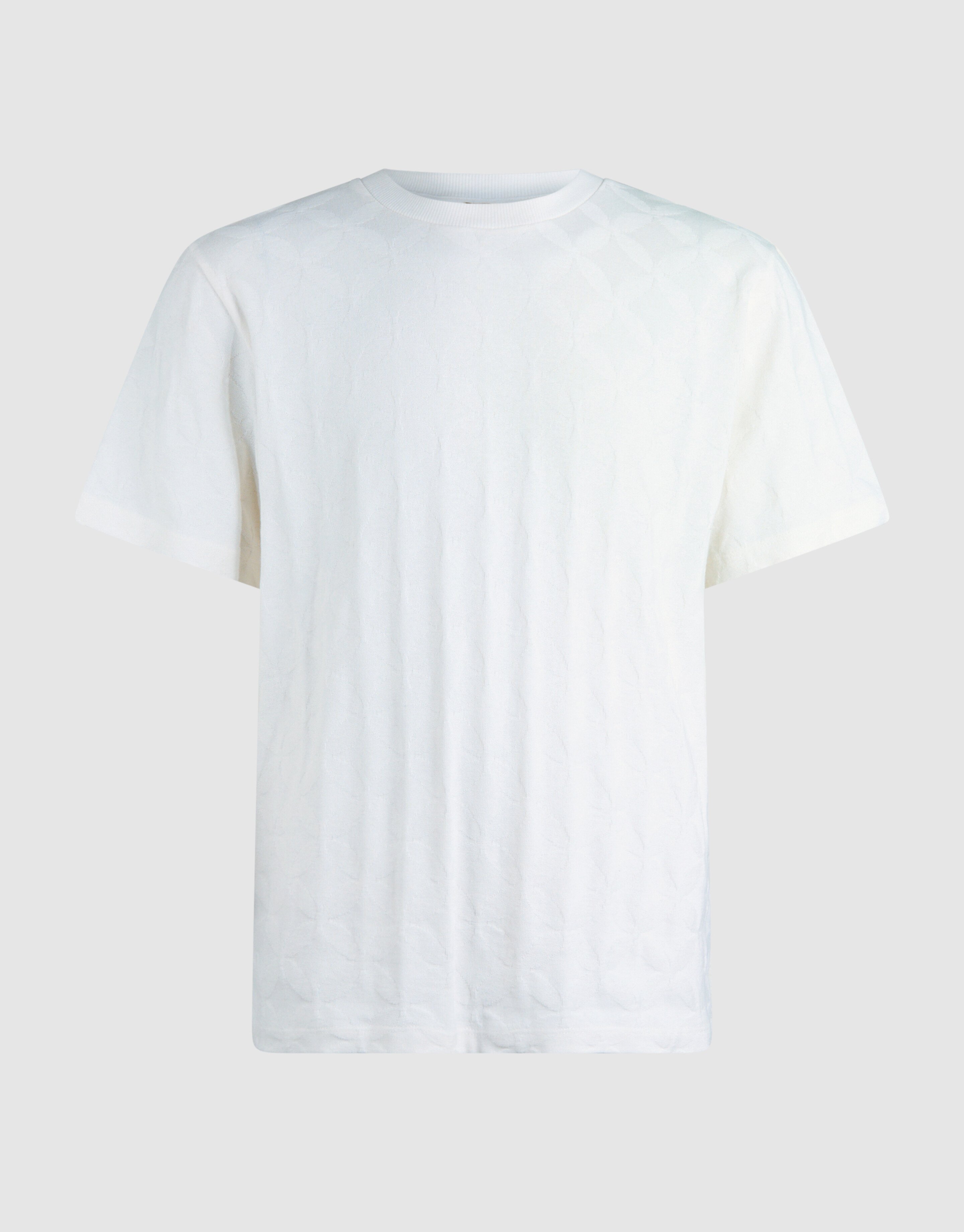 Jacquard Spark Logo T-shirt Gebroken Wit SHOEBY MEN