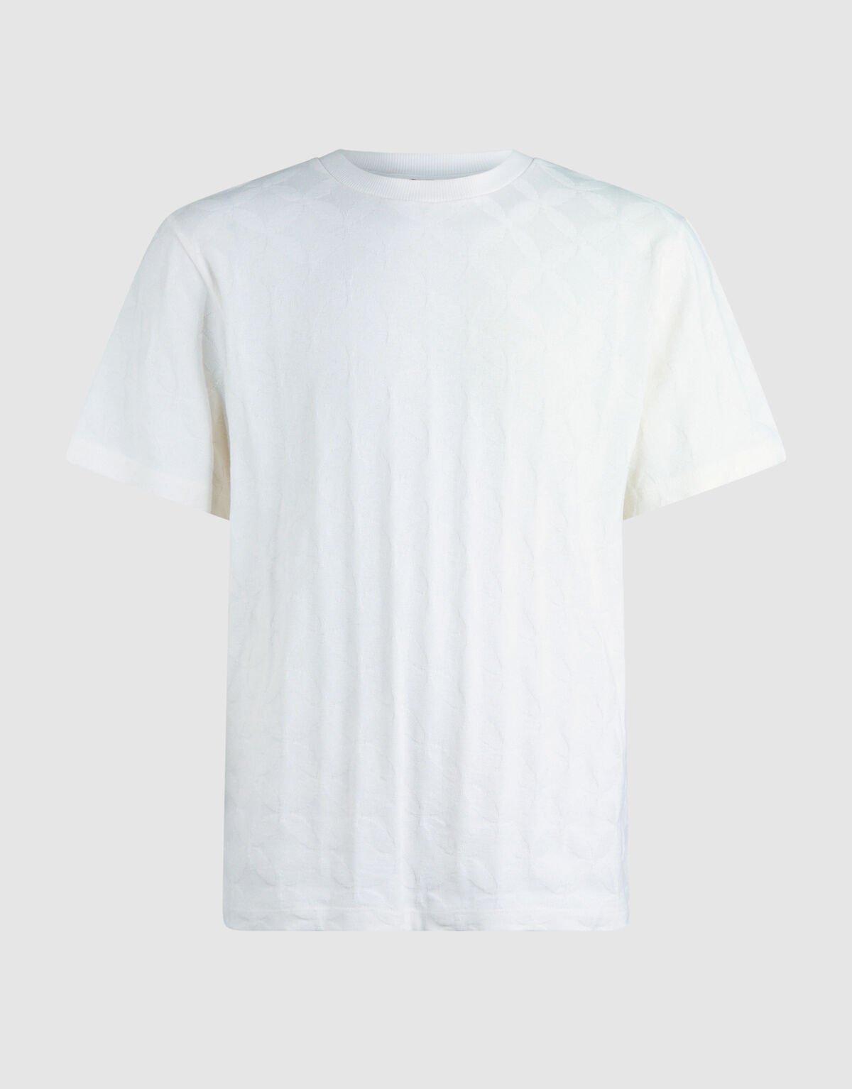 Jacquard Spark Logo T-shirt Gebroken Wit SHOEBY MEN