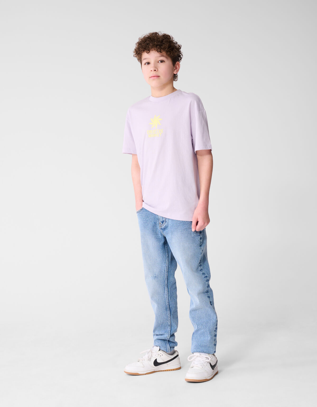 Market Artwork T-shirt Lichtpaars SHOEBY BOYS