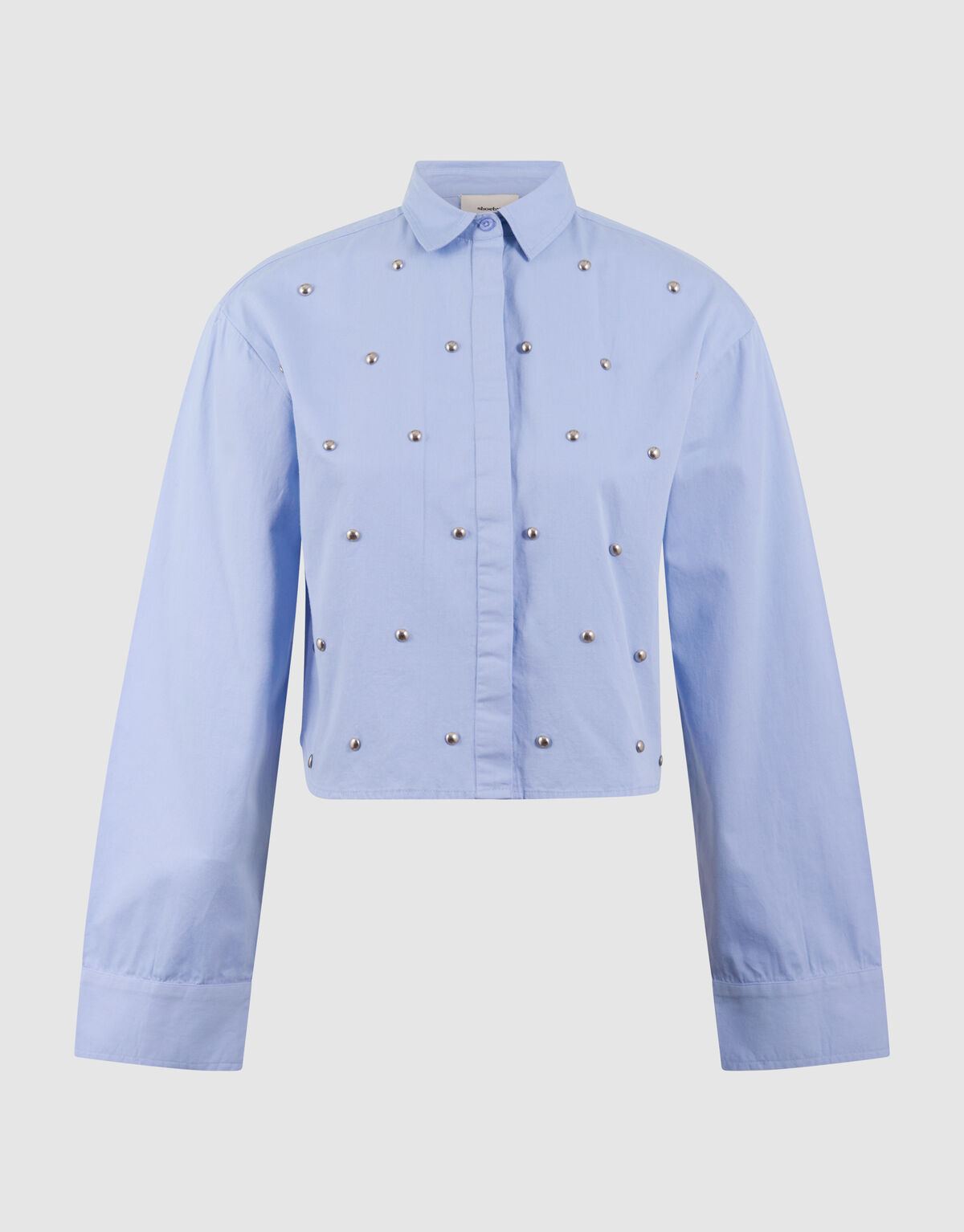 Oversized Studded Blouse Lichtblauw SHOEBY WOMEN