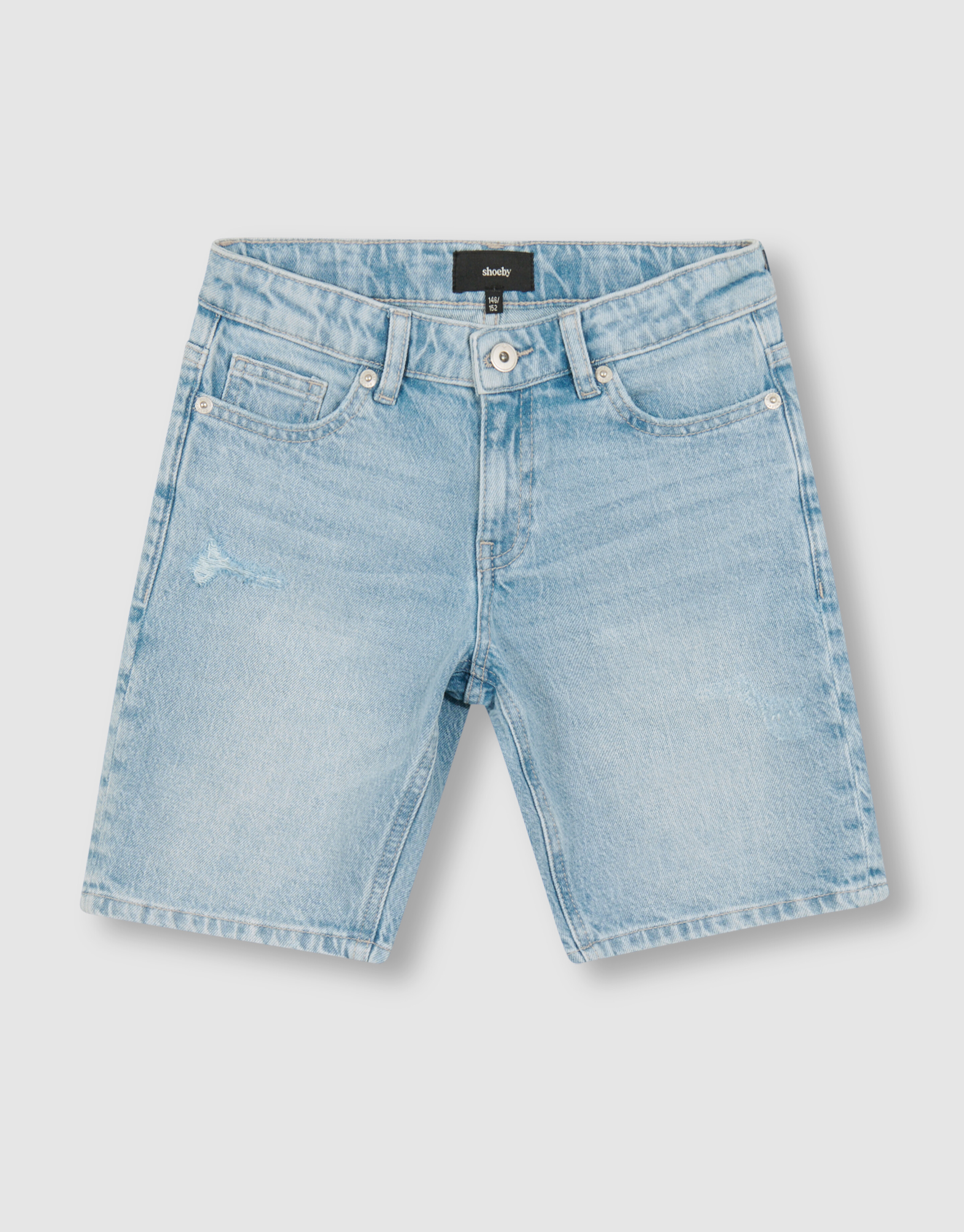 Straight Fit Denim Short Bleached SHOEBY BOYS