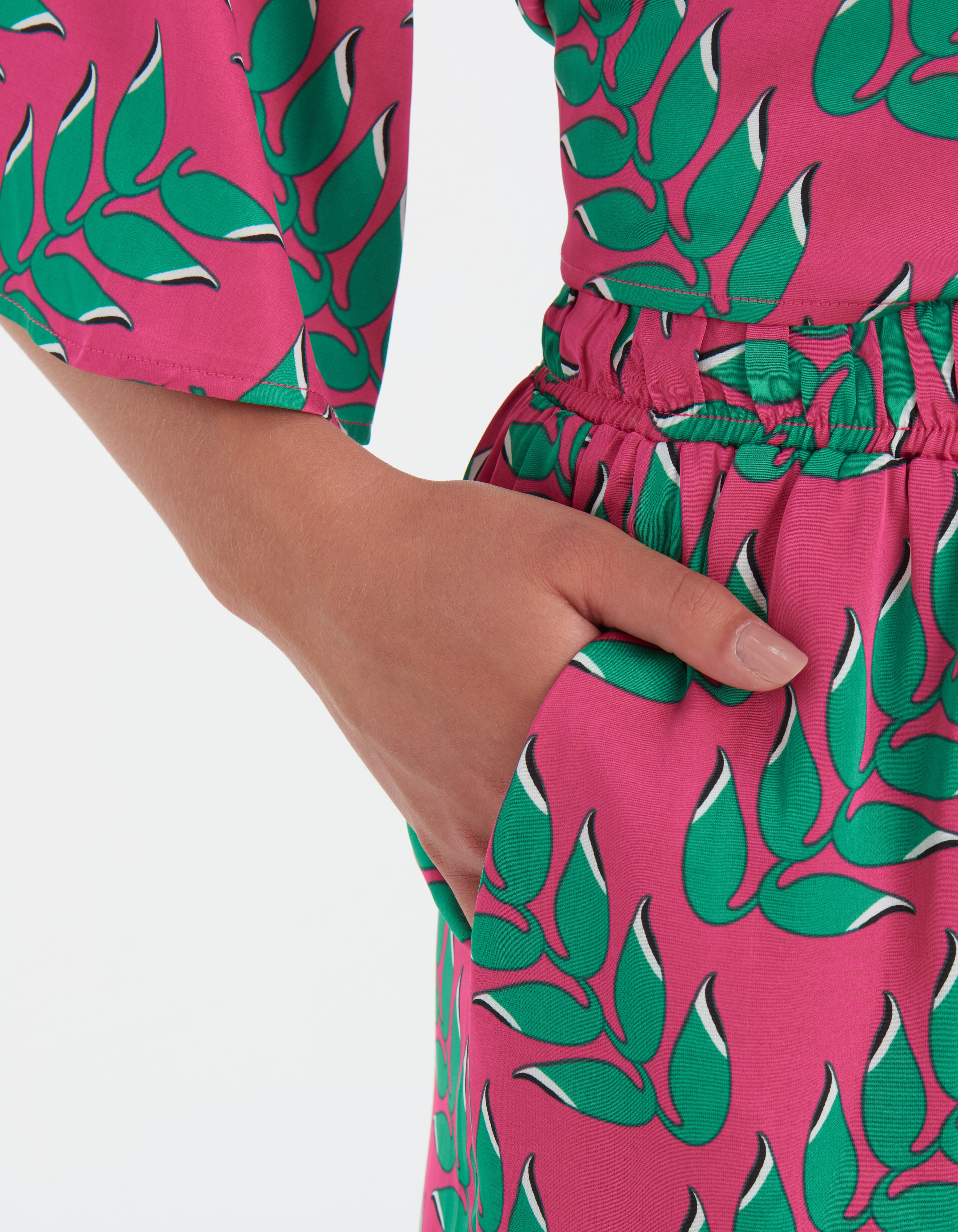 Printed Wide Leg Broek Eksept