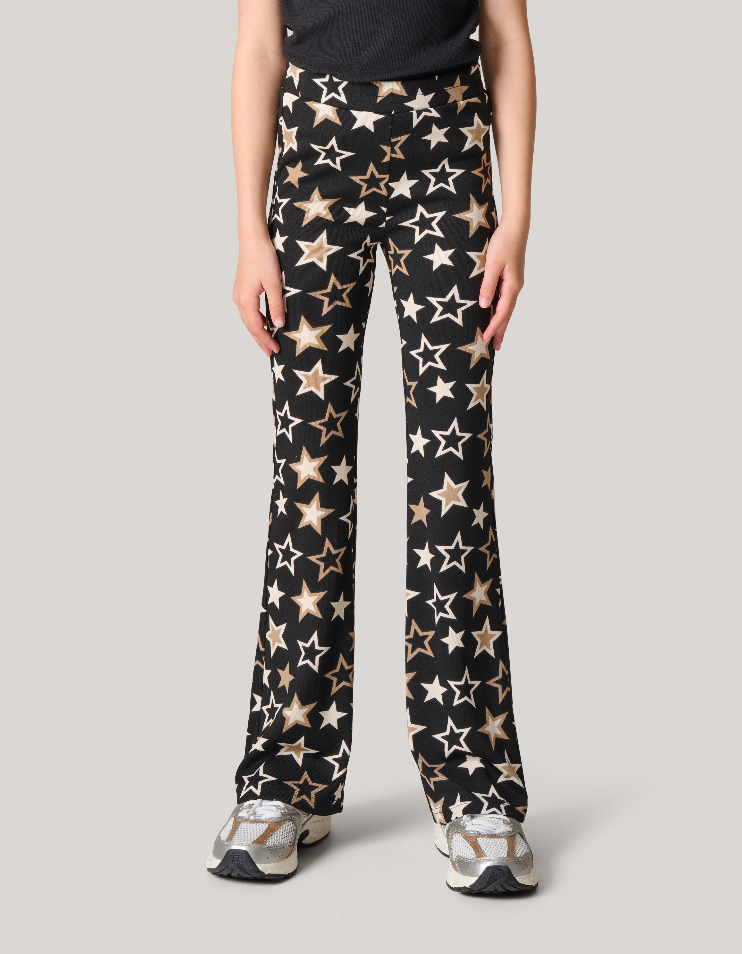 Printed Flared Legging Zwart SHOEBY GIRLS