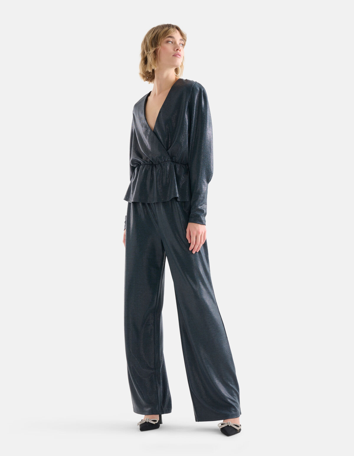 Coated Broek Petrol SHOEBY WOMEN