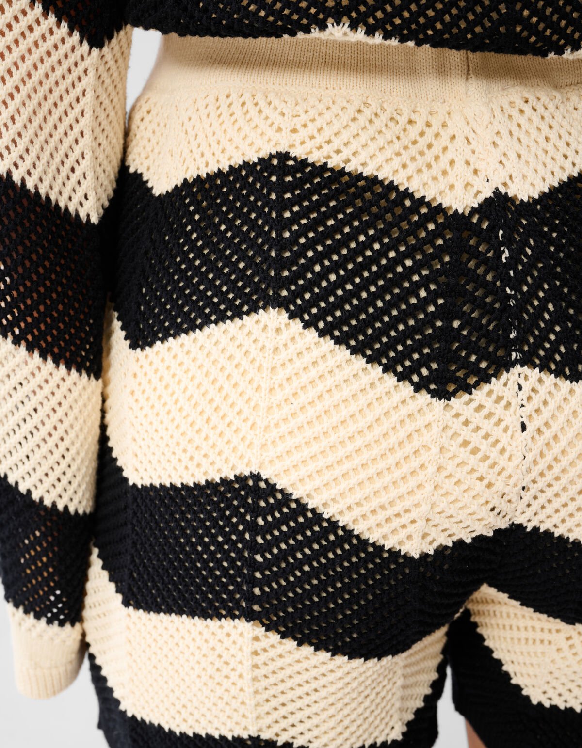 Multi Crochet Short Zwart/Wit SHOEBY WOMEN