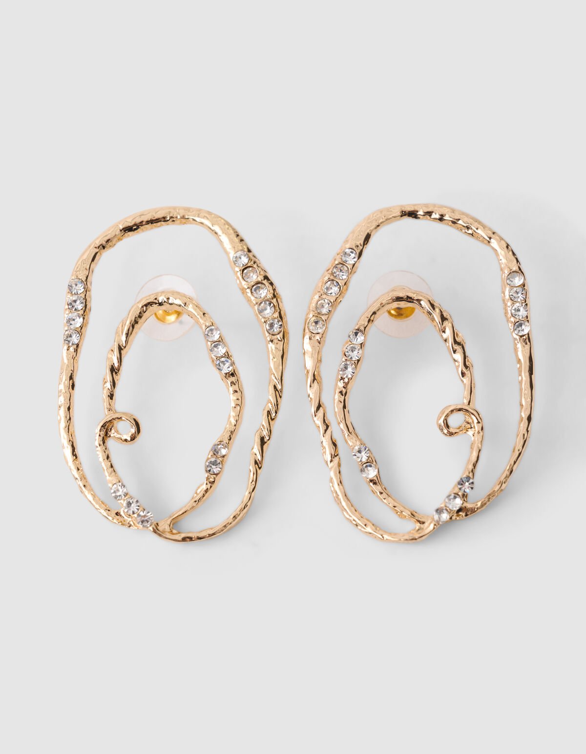 Round Strass Oorbellen Goud SHOEBY ACCESSOIRES