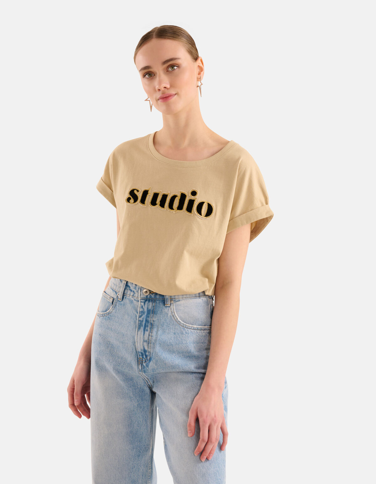 Artwork T-shirt Beige SHOEBY WOMEN