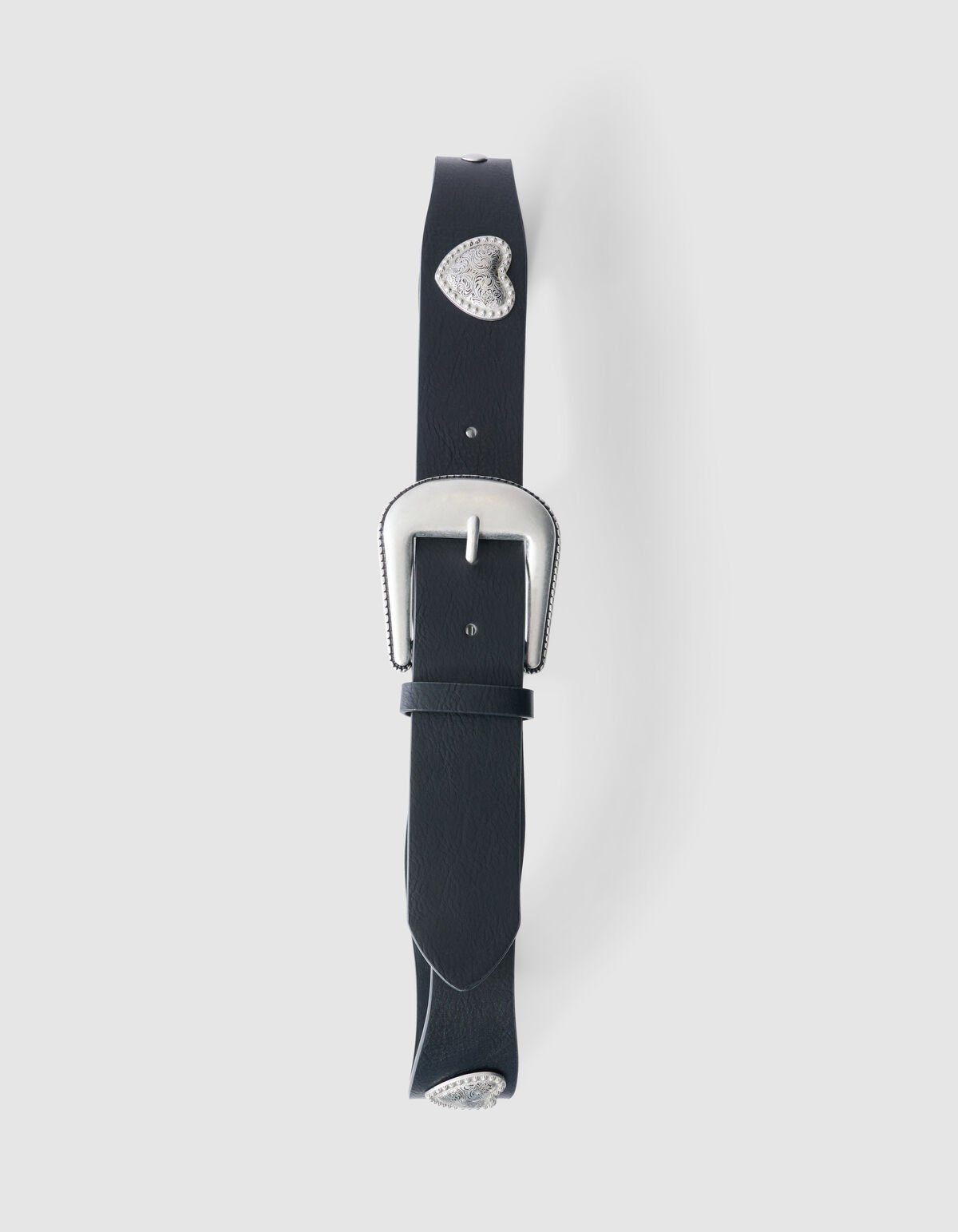 Big Heart Riem Zwart SHOEBY ACCESSOIRES