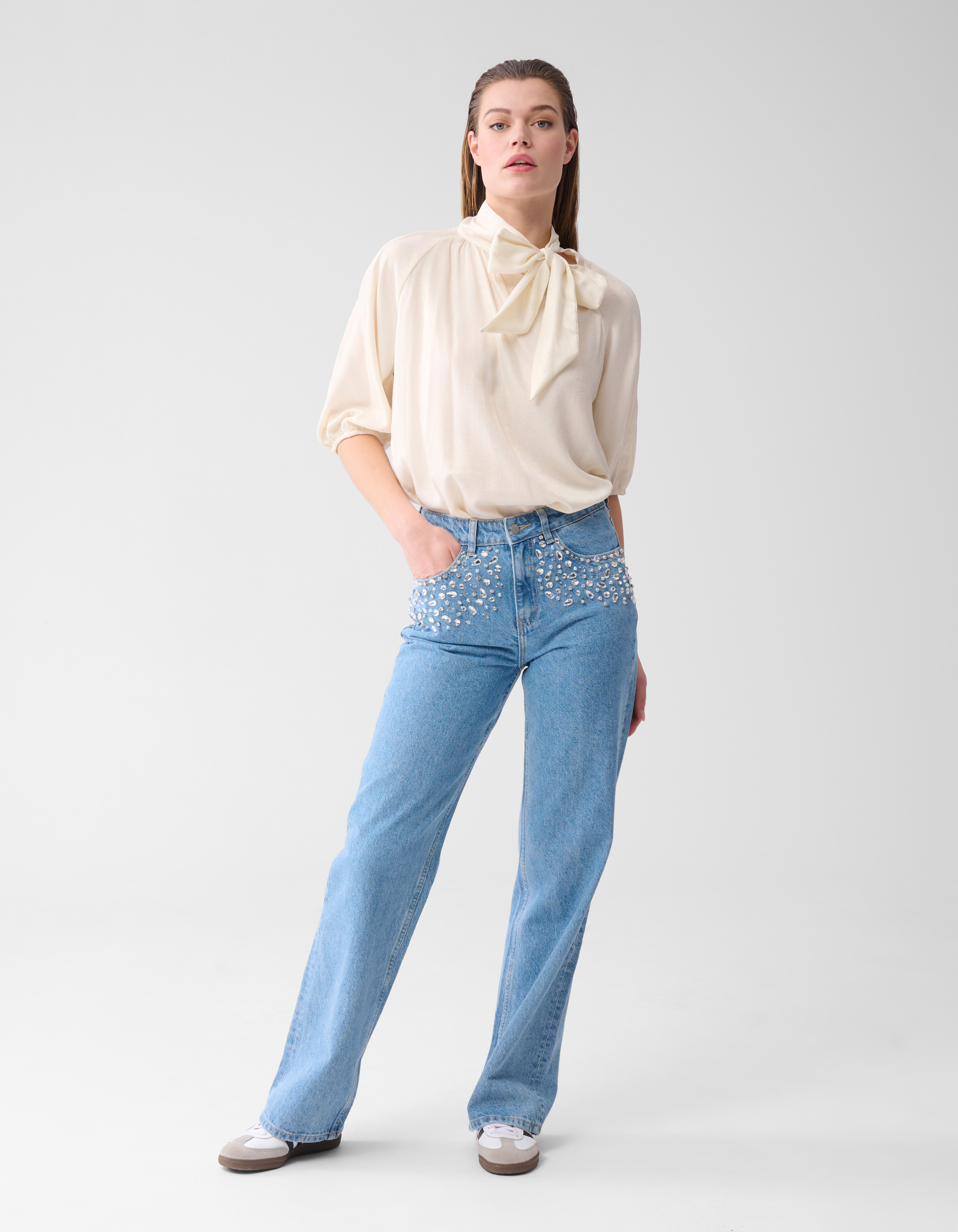Shine Blouse Gebroken Wit SHOEBY WOMEN