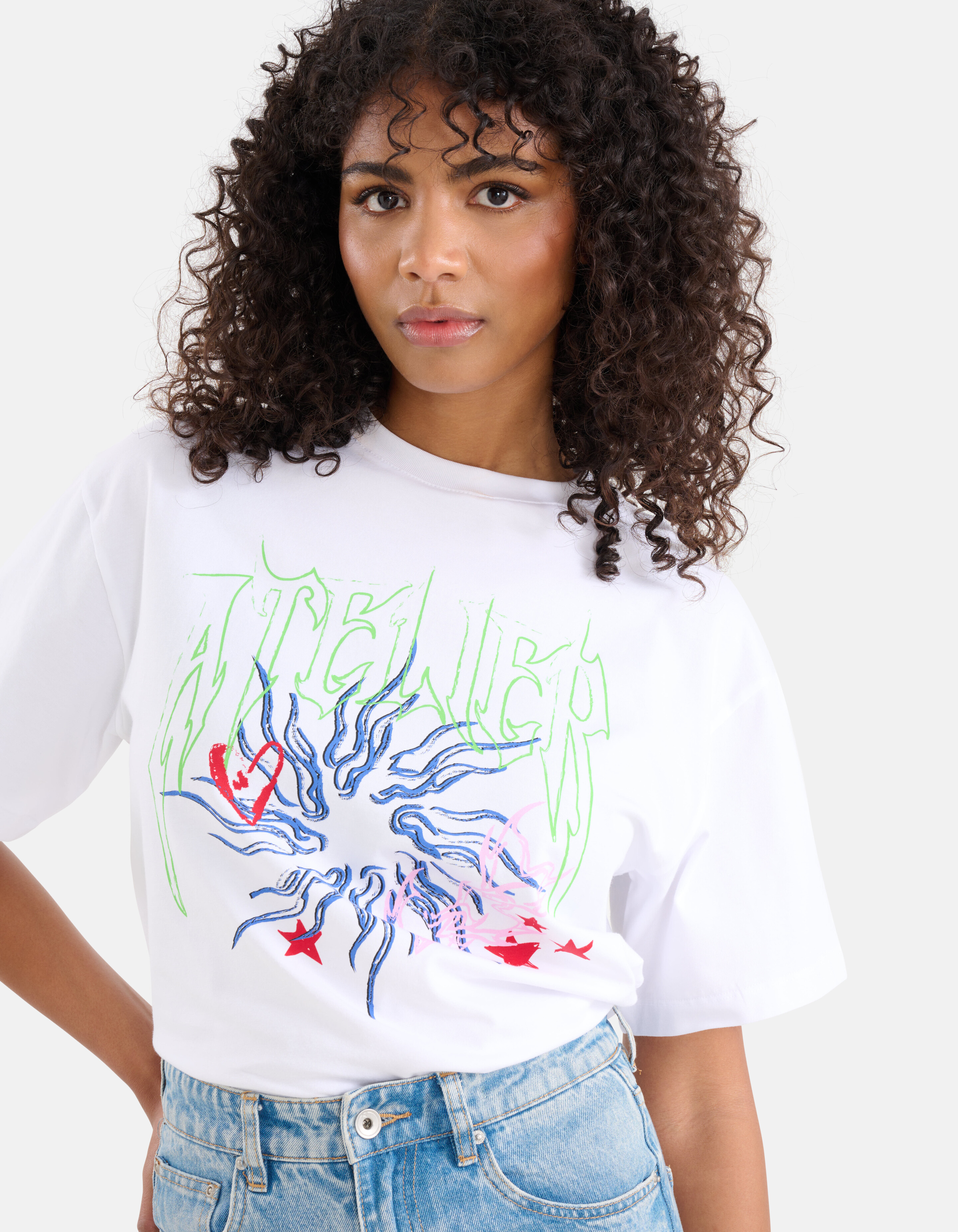 Artwork T-shirt Wit SHOEBY WOMEN