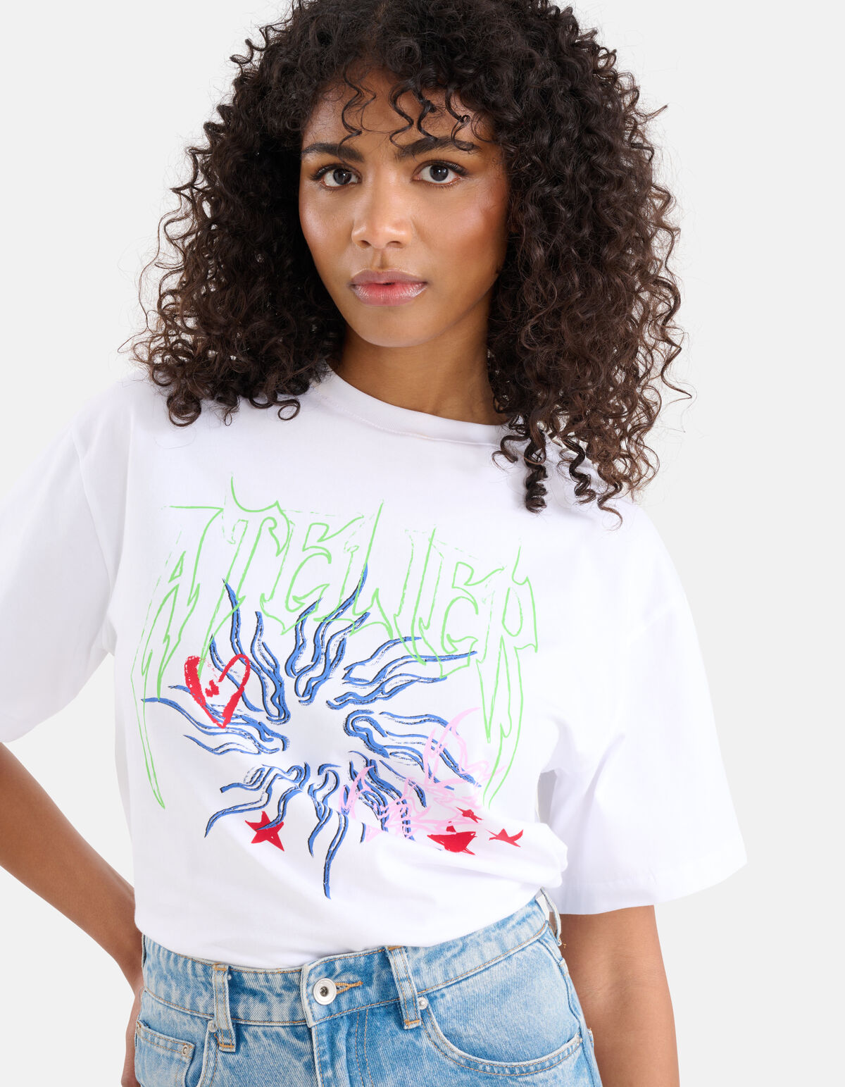 Artwork T-shirt Wit SHOEBY WOMEN