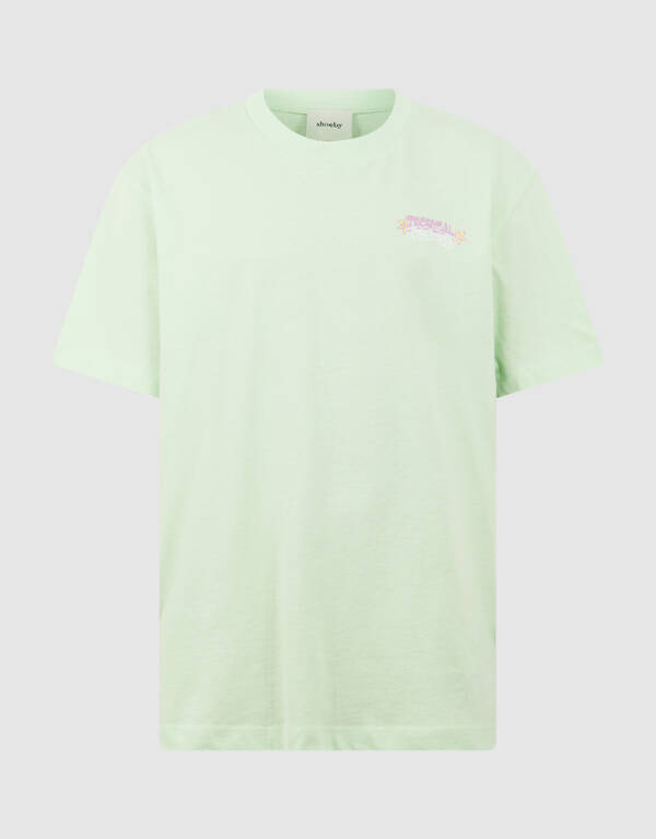 Tropical Artwork T-shirt Lichtgroen SHOEBY GIRLS