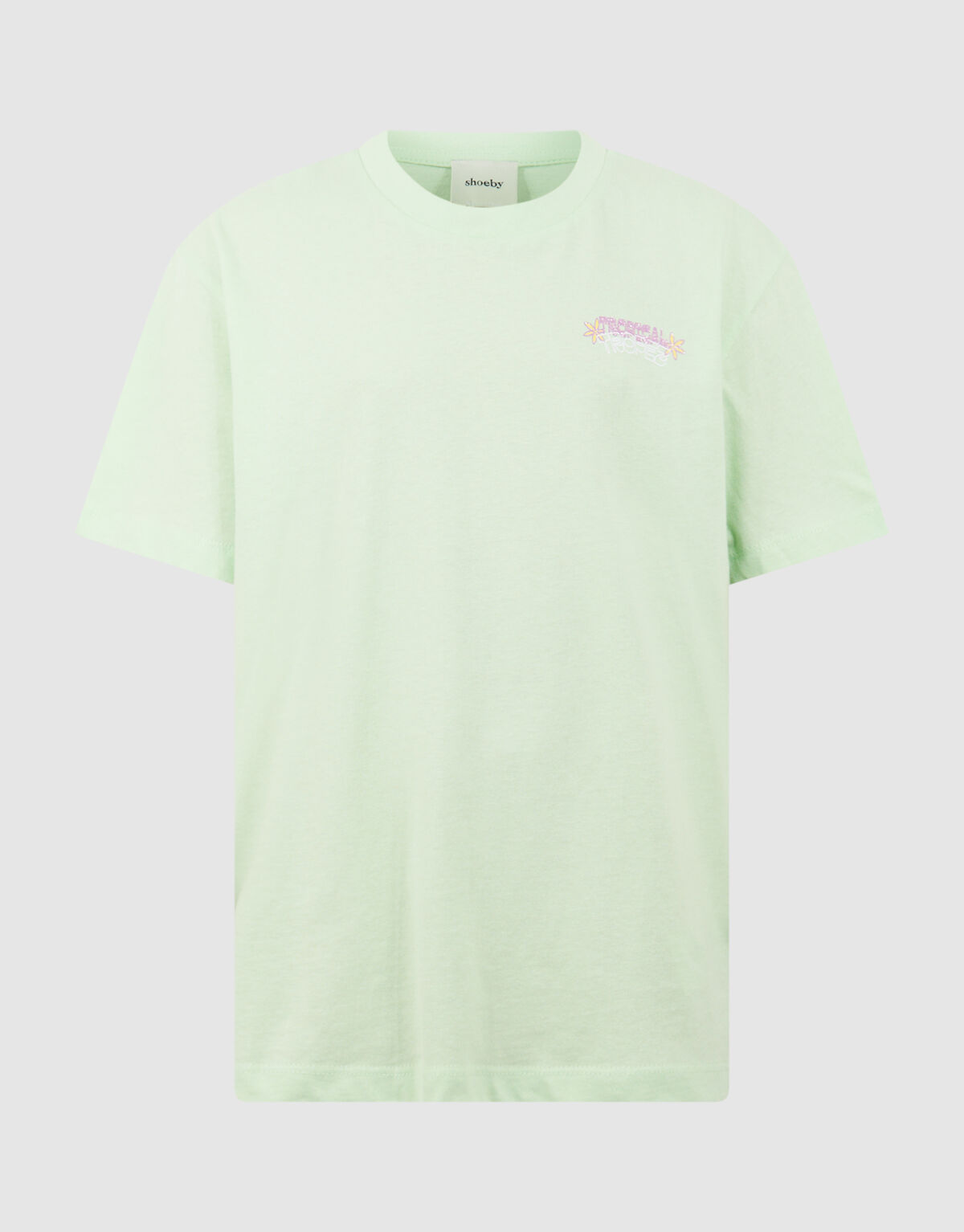 Tropical Artwork T-shirt Lichtgroen SHOEBY GIRLS