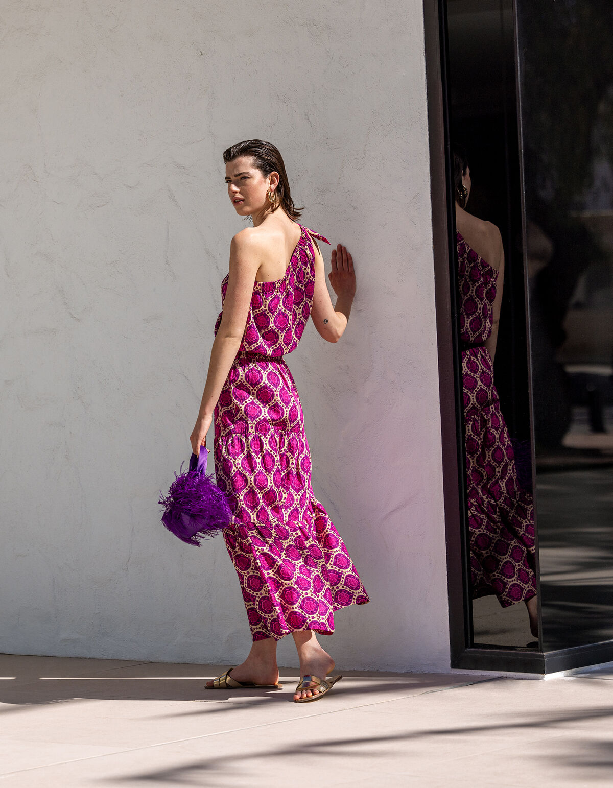 Grafische Maxi Rok Paars SHOEBY WOMEN