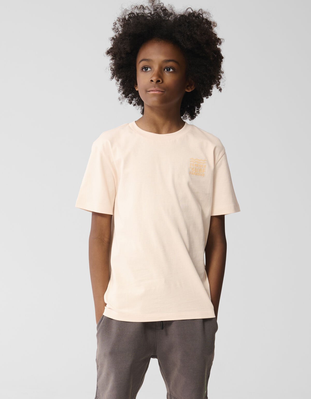 Paradise Artwork T-shirt Lichtoranje SHOEBY BOYS