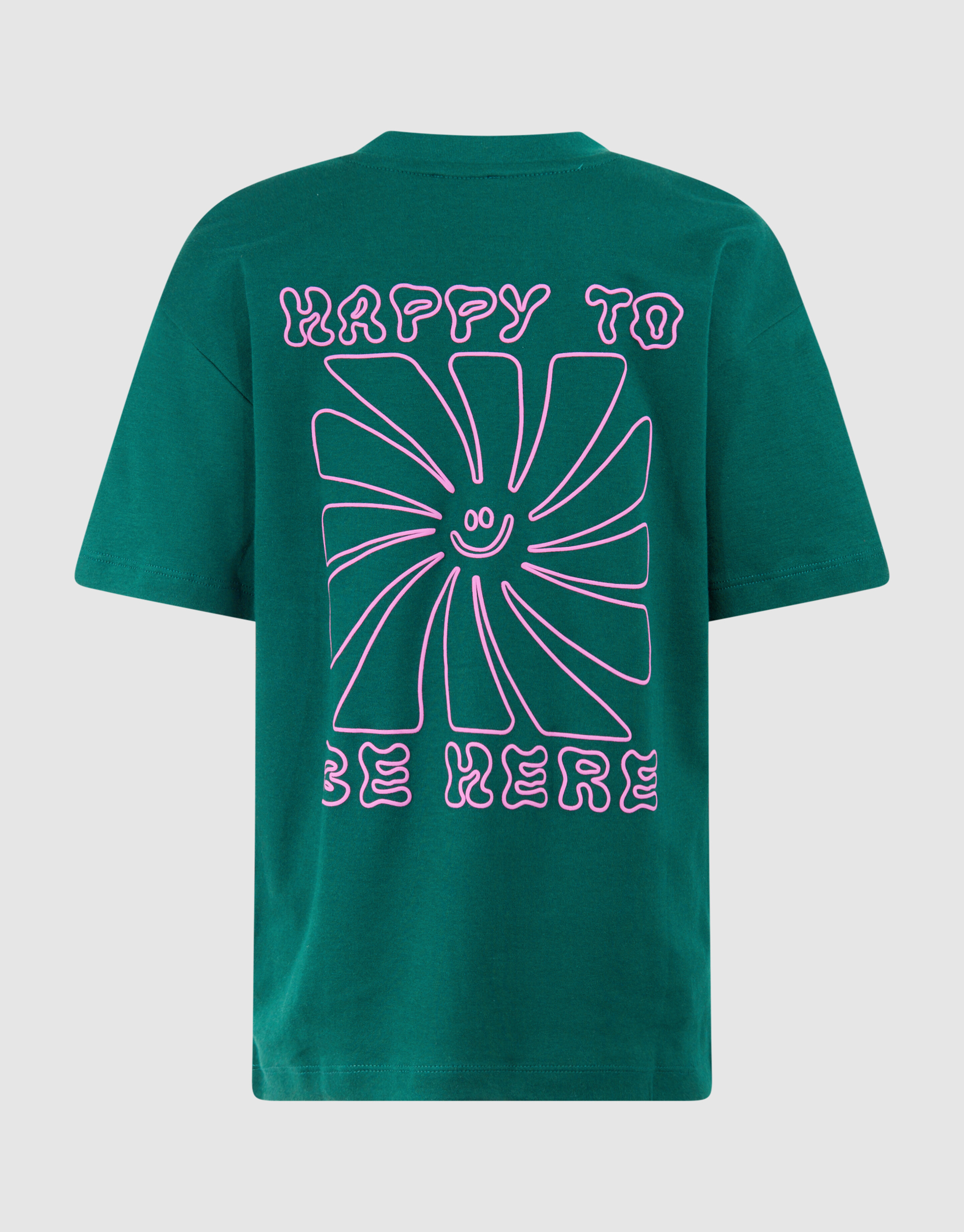 Happy Artwork T-shirt Donkergroen SHOEBY BOYS