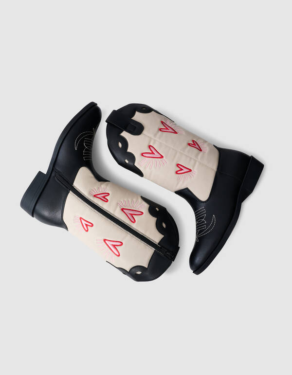 Western Heart Laarzen Zwart/Wit SHOEBY SHOES