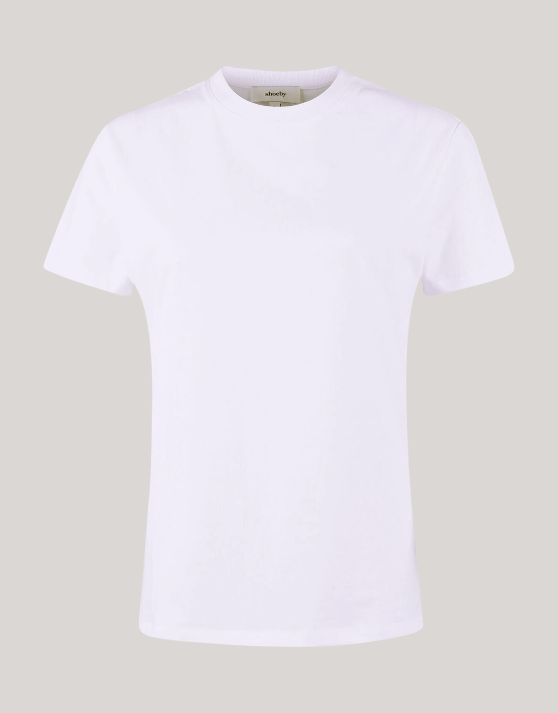 Basis T shirt Wit Shoeby