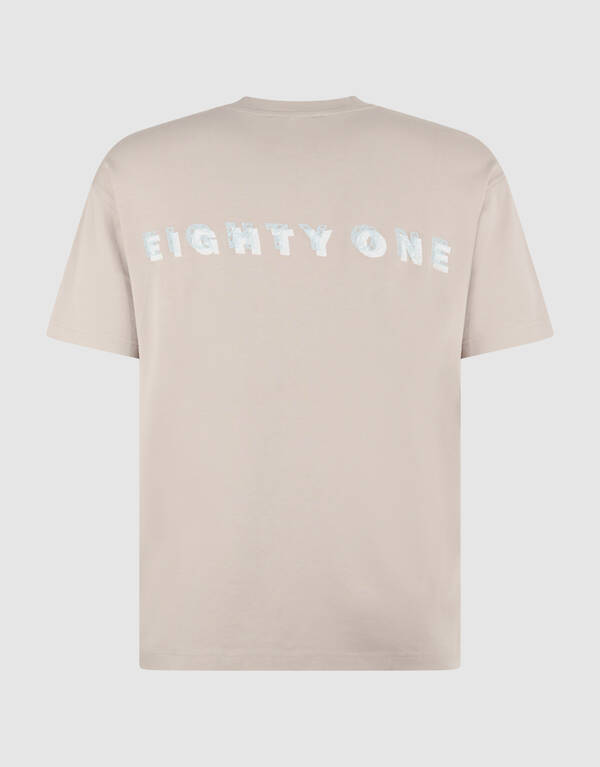 Spark Embroidery T-shirt Lichtbruin SHOEBY MEN