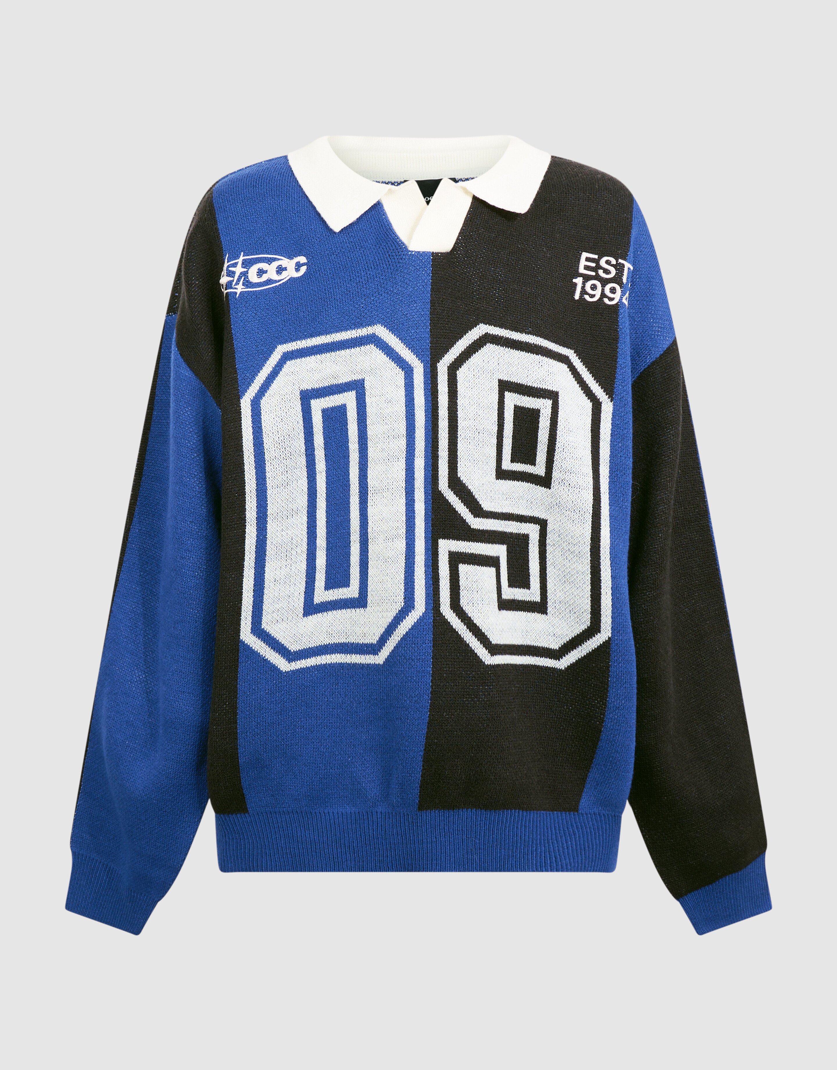 Sporty Gebreide Trui Donkerblauw SHOEBY BOYS