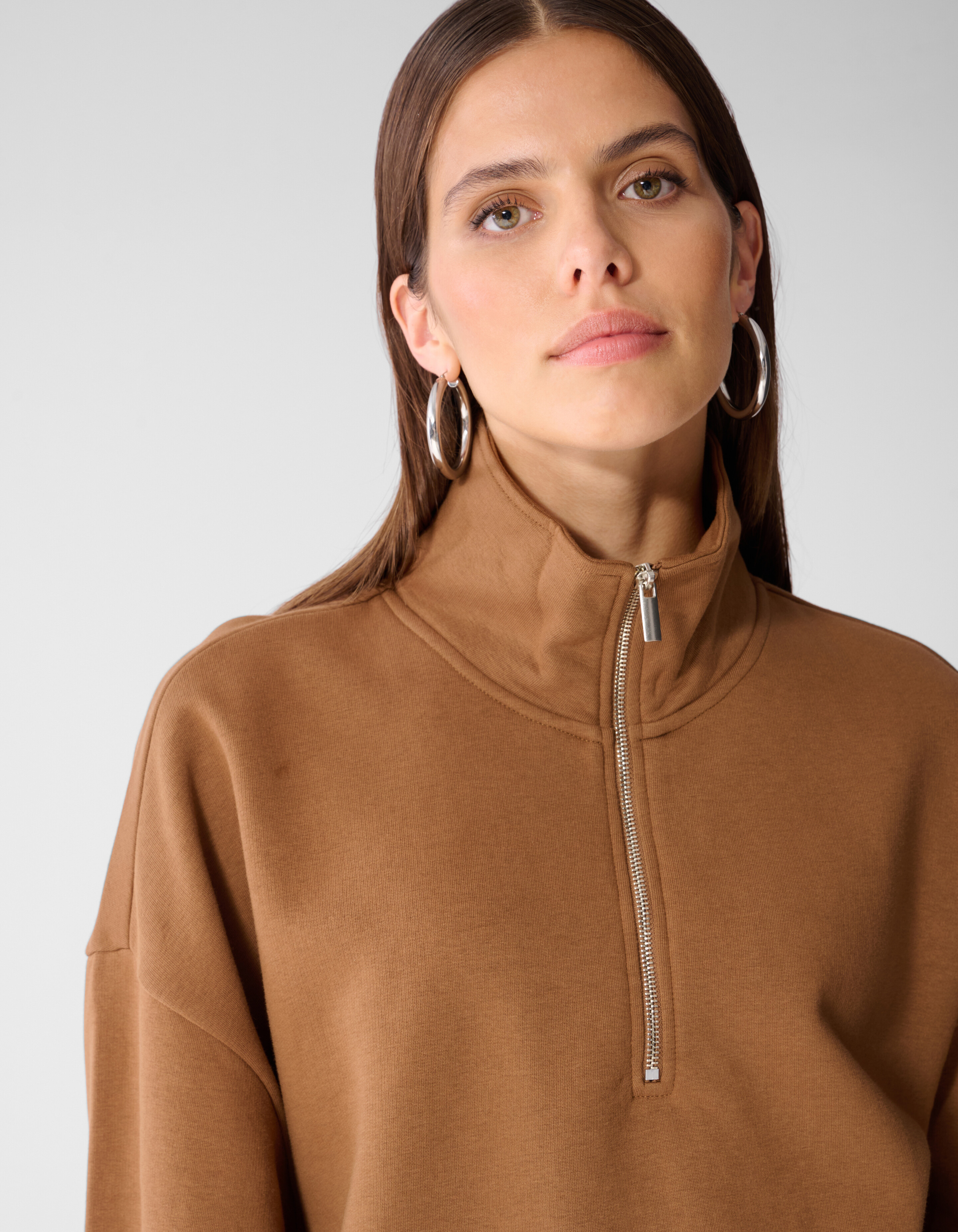 Oversized Zipper Sweater Bruin SHOEBY WOMEN