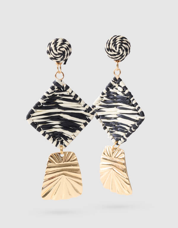 Zebra Oorbellen Goud SHOEBY ACCESSOIRES