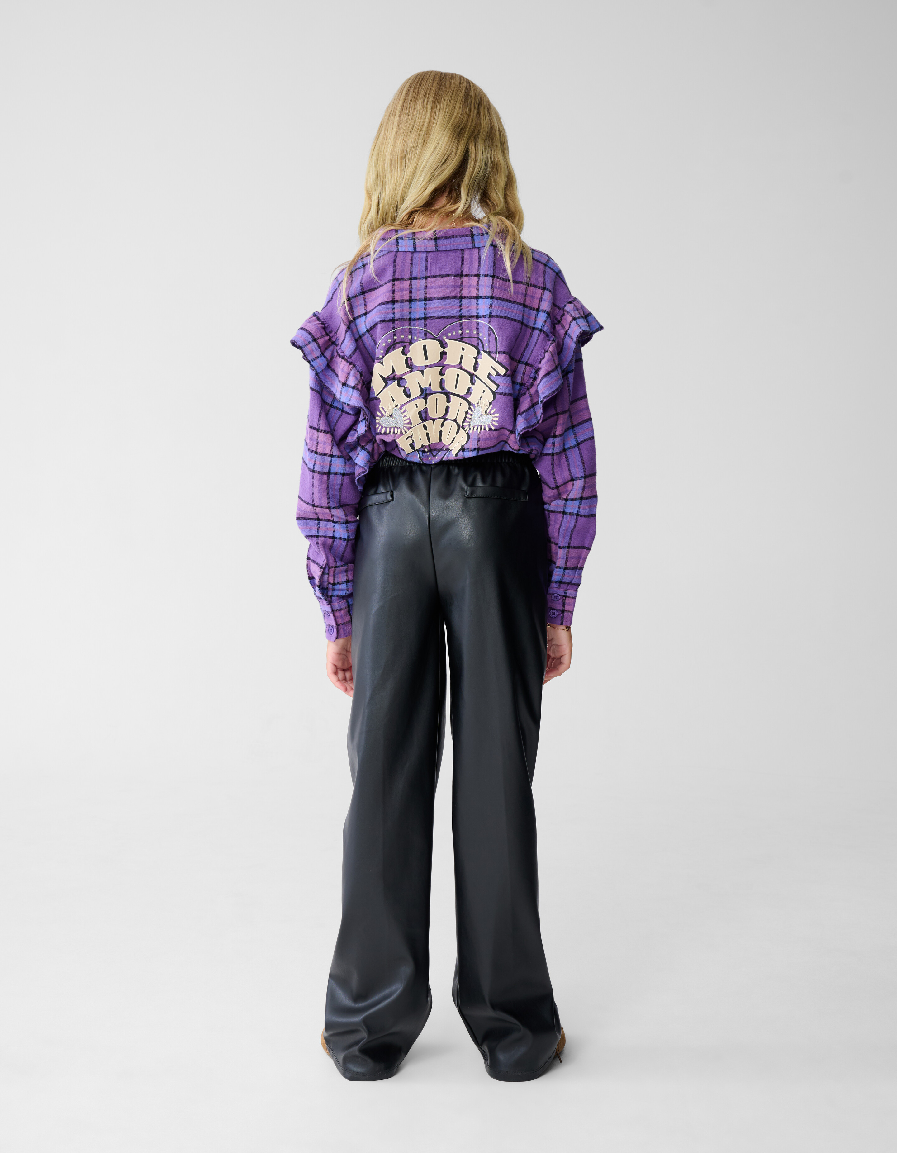 Wide Leg Broek Zwart SHOEBY GIRLS