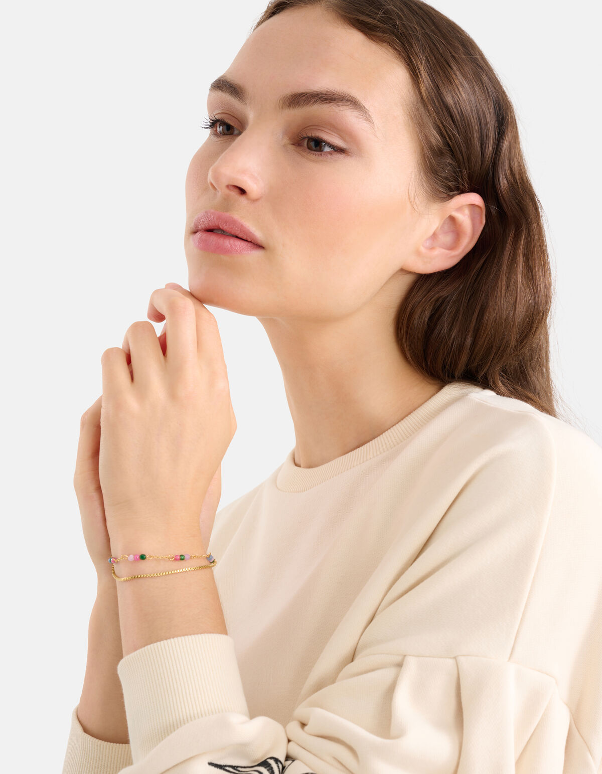 Dubbele Chain Armband Goud SHOEBY ACCESSOIRES