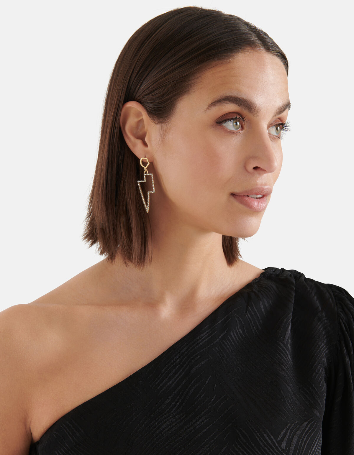 Strass Lightning Oorbellen Goud SHOEBY ACCESSOIRES