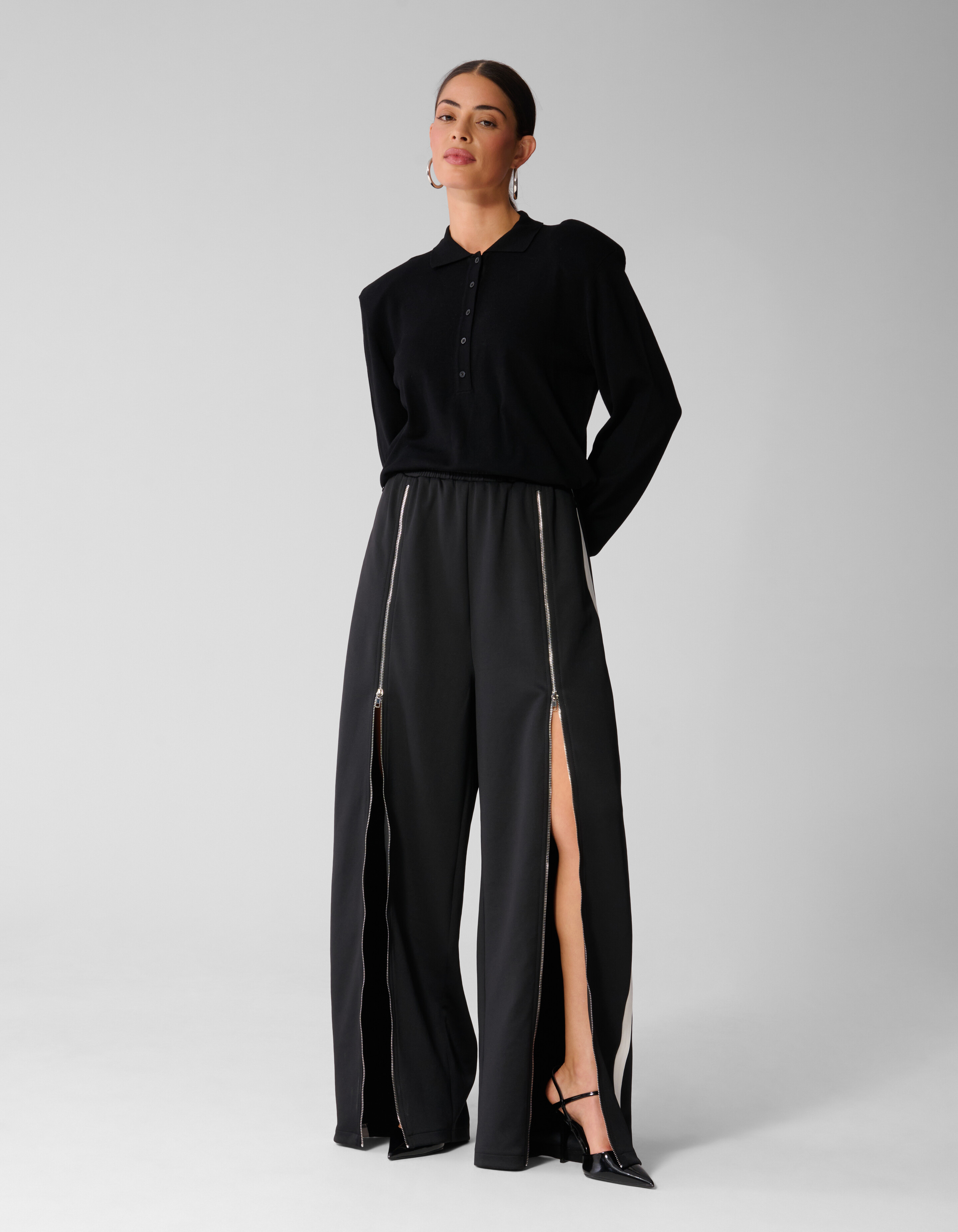 Front Zipper Barrel Fit Broek Zwart SHOEBY WOMEN