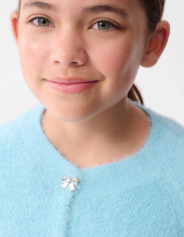 Harig Strik Vest Blauw SHOEBY GIRLS