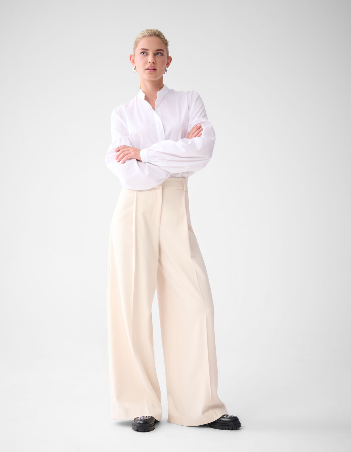 Wide Leg Broek Gebroken Wit By Lonneke SHOEBY WOMEN