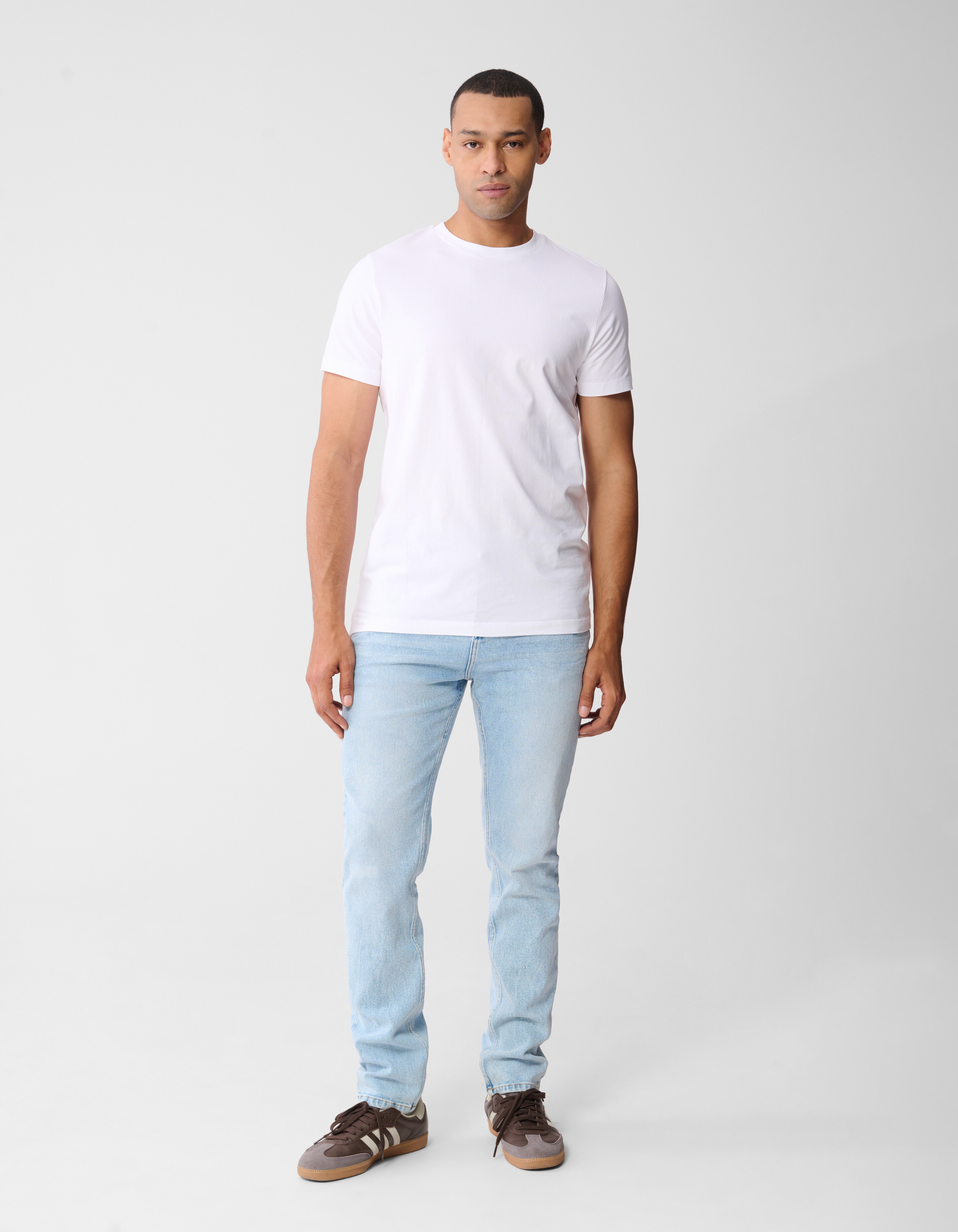 Basis T-shirt Wit SHOEBY MEN
