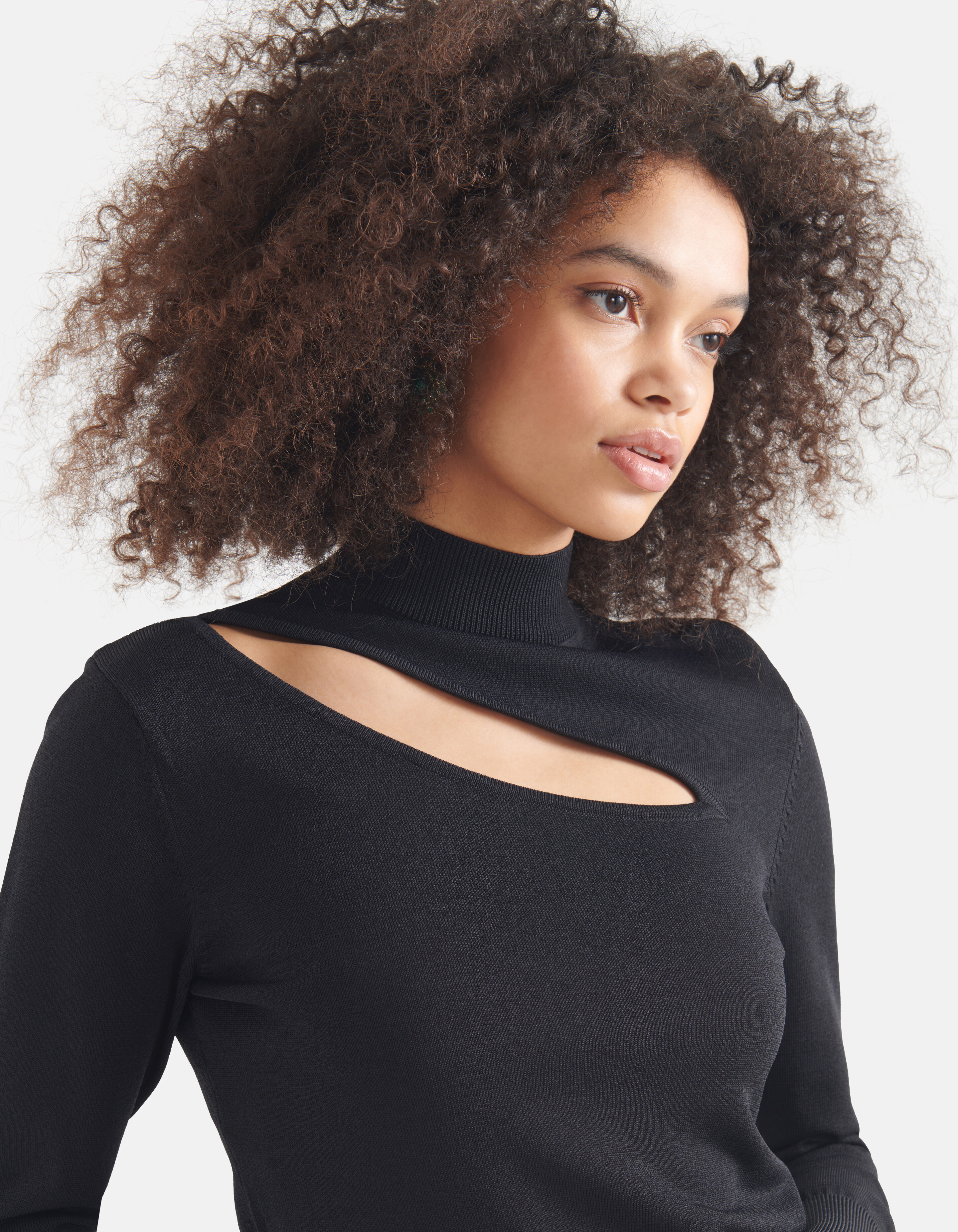 Cut Out Top Zwart SHOEBY WOMEN