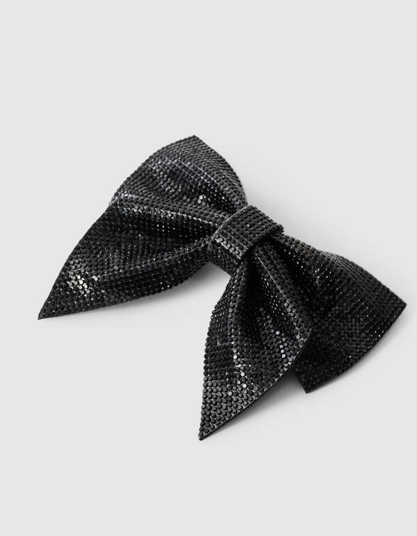 Strass Strik Haarclip Zwart SHOEBY ACCESSOIRES