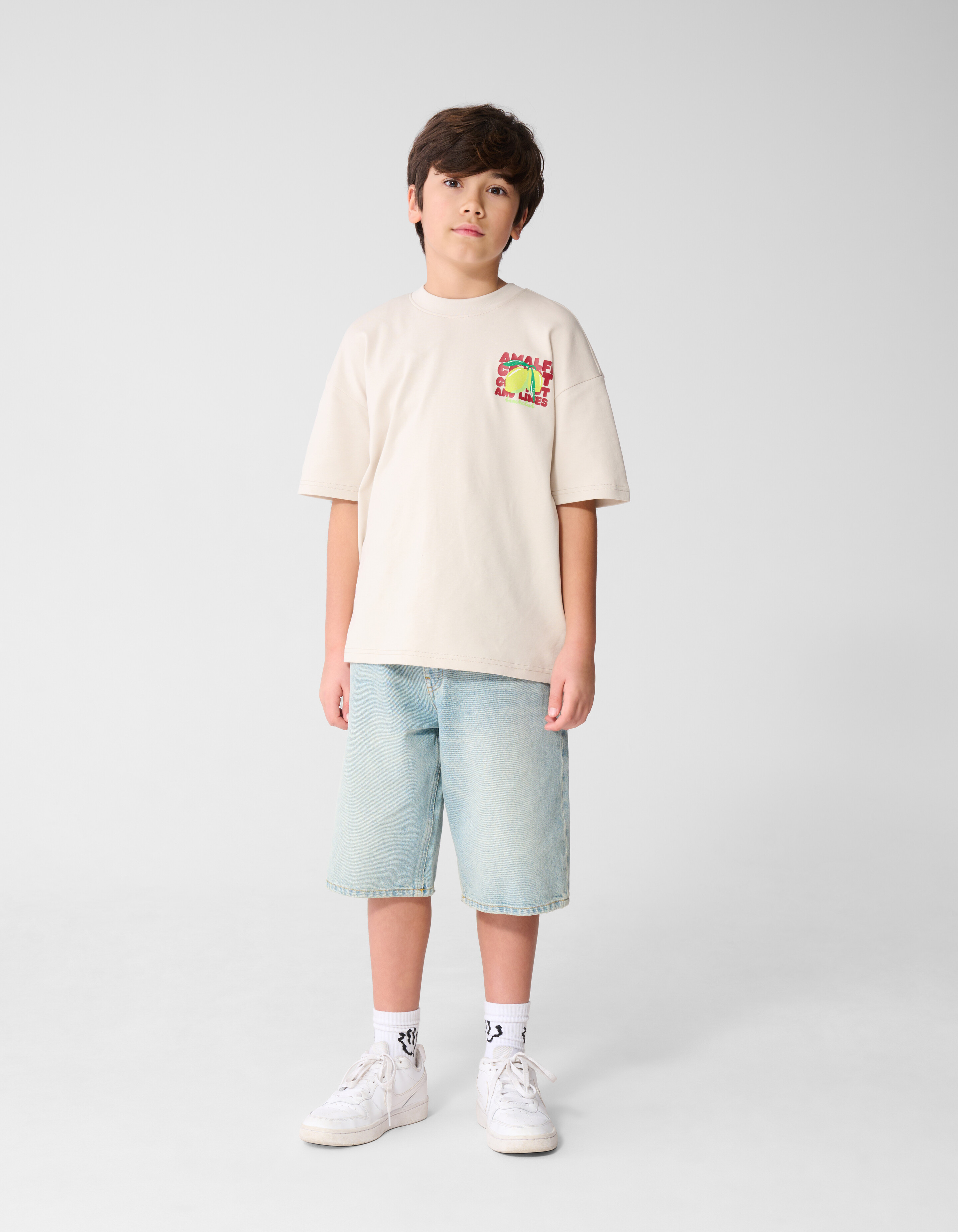 Amalfi Artwork T-shirt Beige SHOEBY BOYS