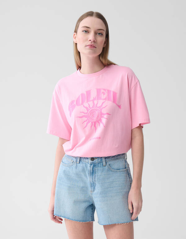 Soleil Artwork T-shirt Roze SHOEBY WOMEN