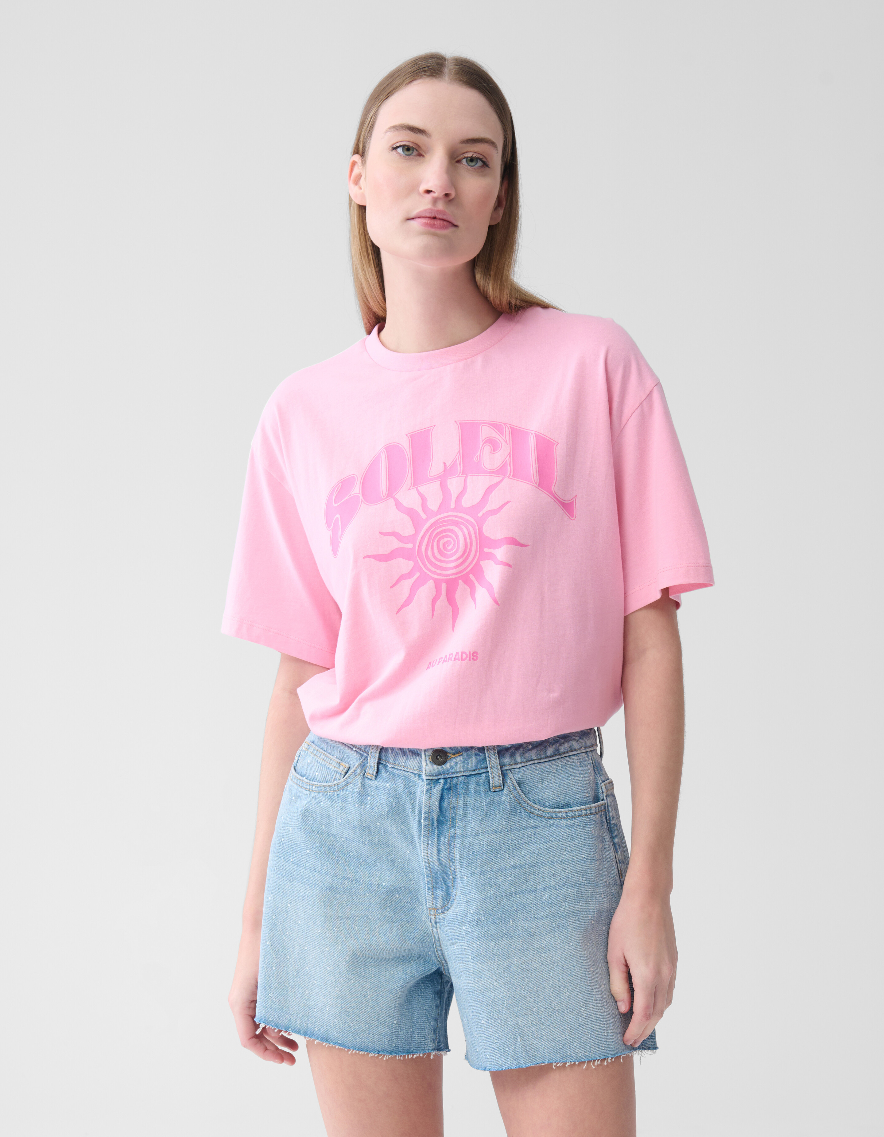 Soleil Artwork T-shirt Roze SHOEBY WOMEN