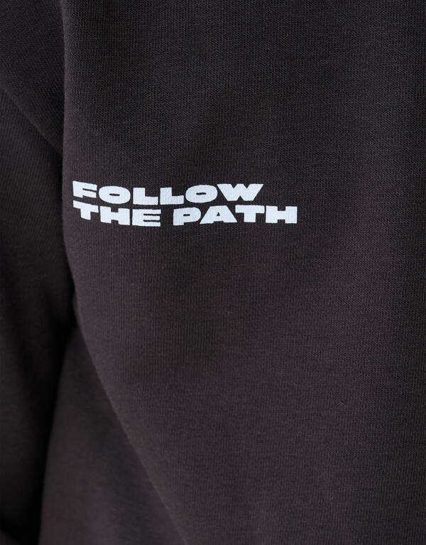 Tekst Artwork Sweater Donkergrijs SHOEBY BOYS